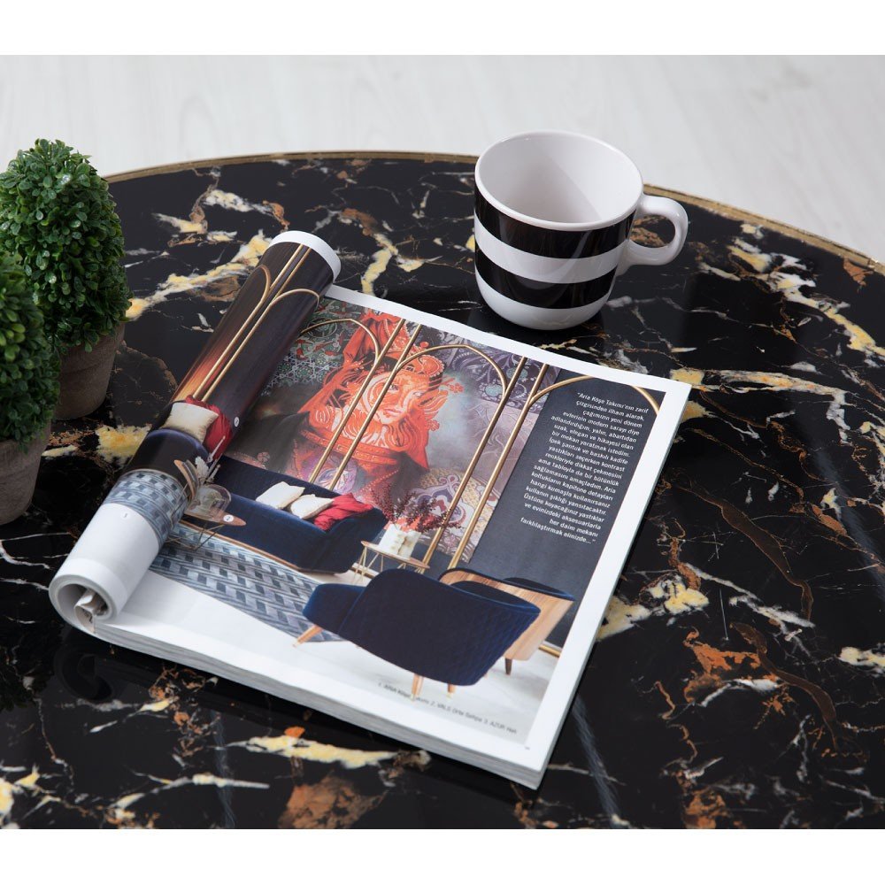 Marble Black Center Table