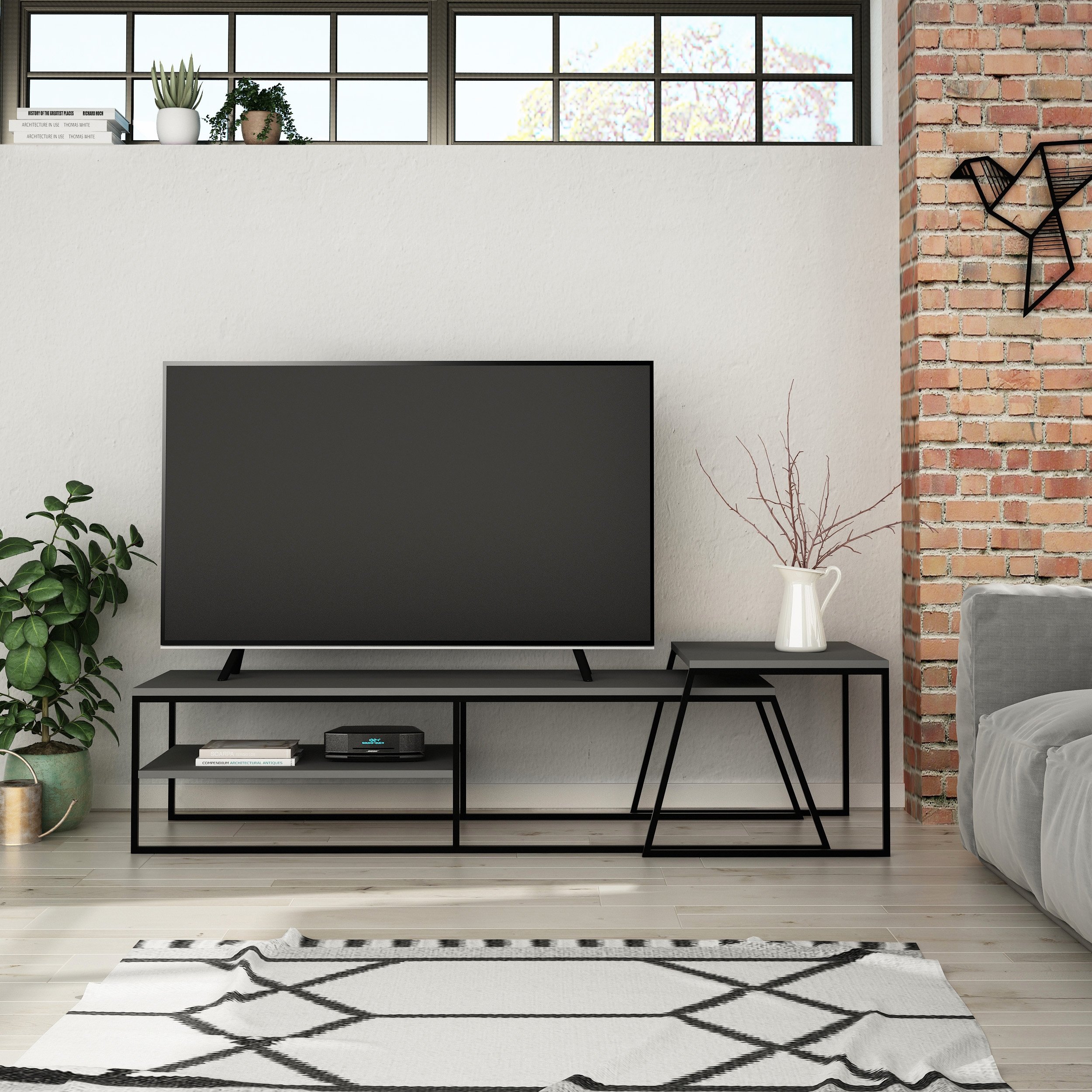 PAL TV STAND - ANTHRACITE - M.TV.16580.3