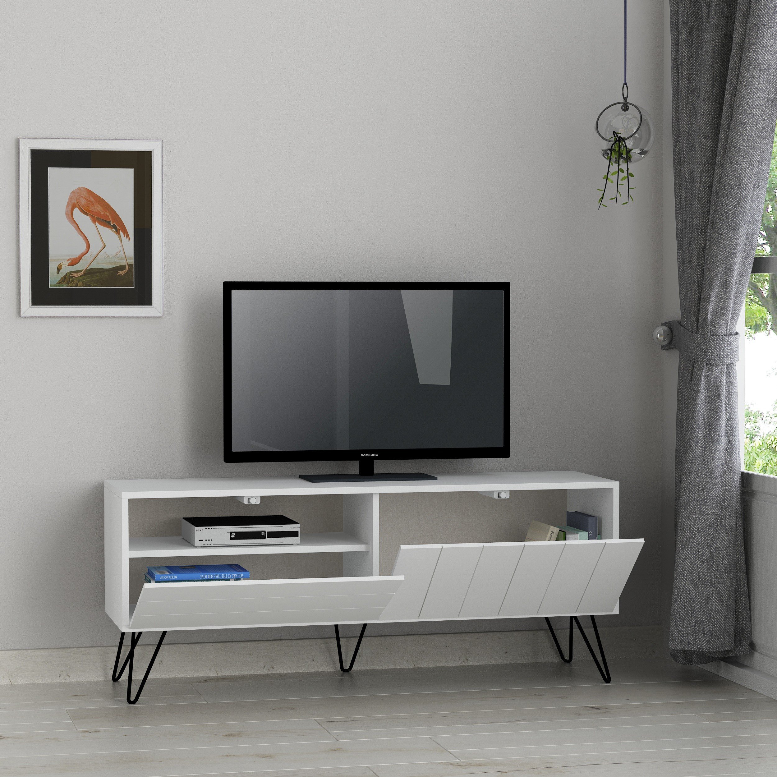 PICADILLY TV STAND - WHITE - WHITE - M.TV.18653.7