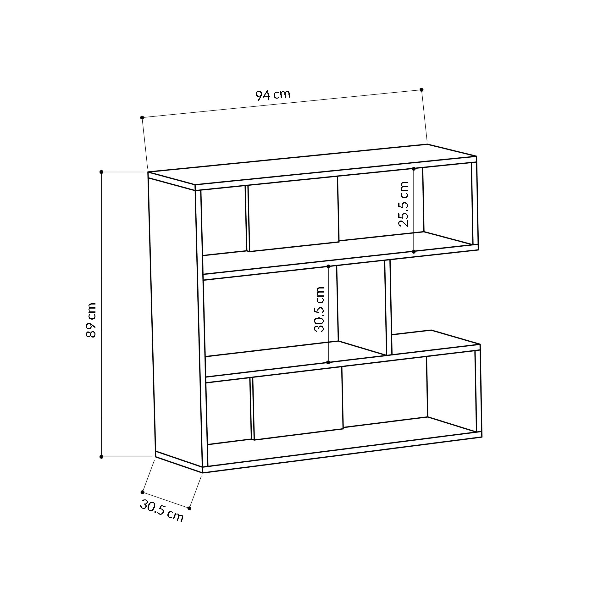 MOLLY BOOKCASE NO.1 - ANTHRACITE - M.KT.02.12713.6