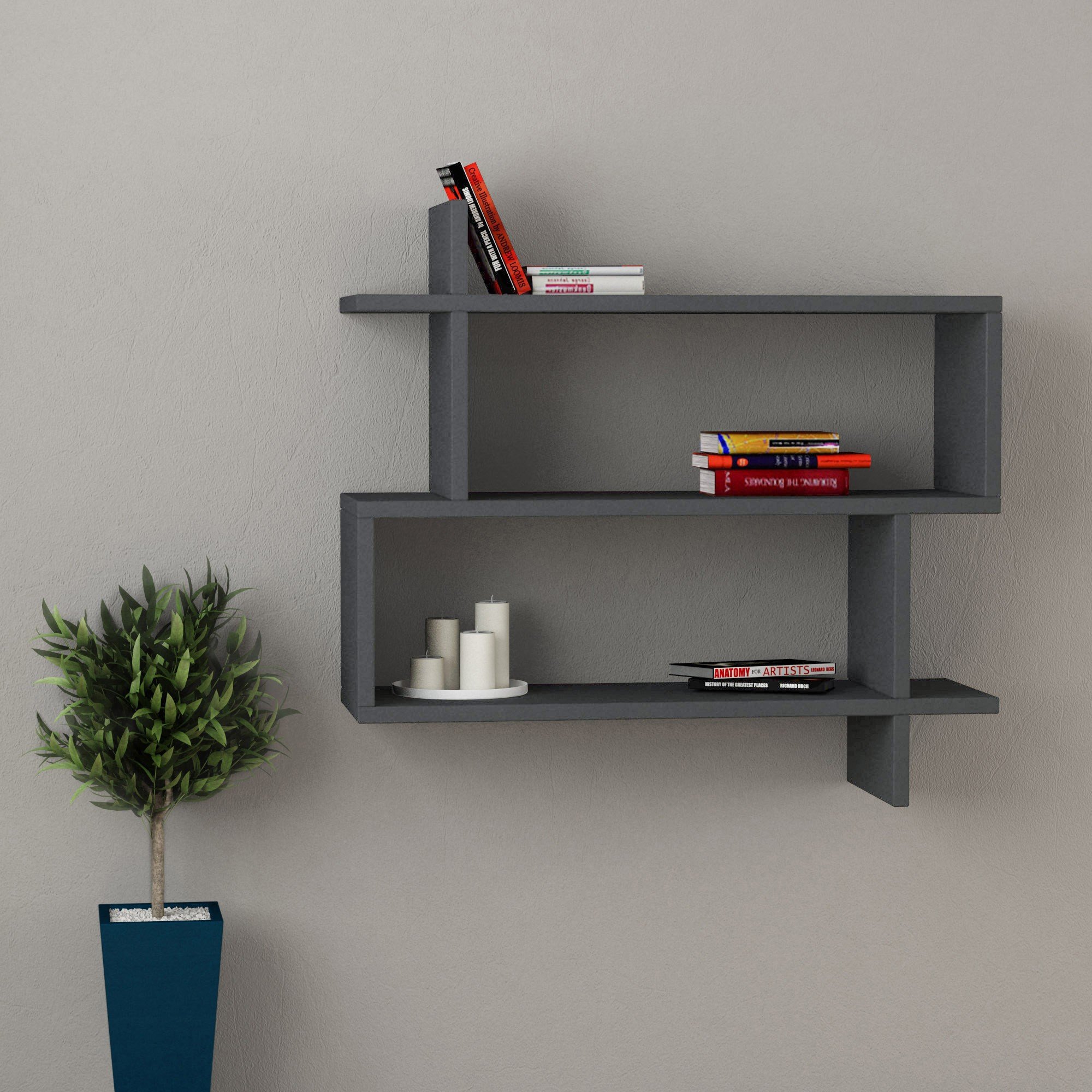 PARALEL BOOKCASE - ANTHRACITE - M.KT.01.11055.12