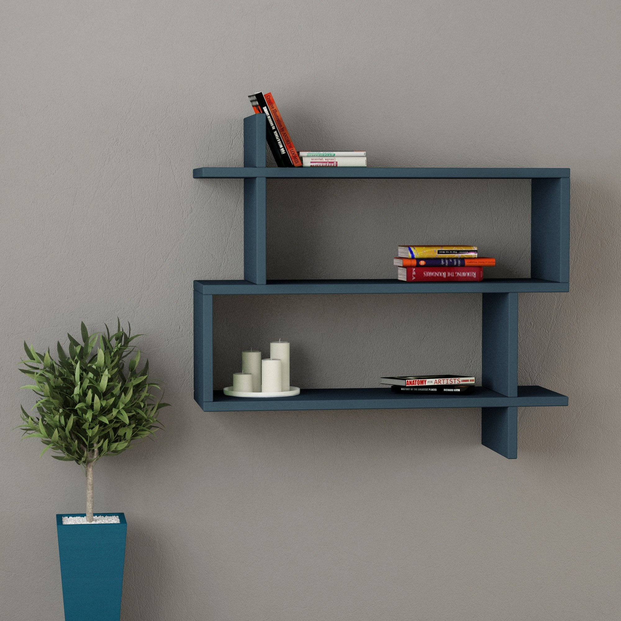 PARALEL BOOKCASE - TURQUOISE - M.KT.01.11055.10