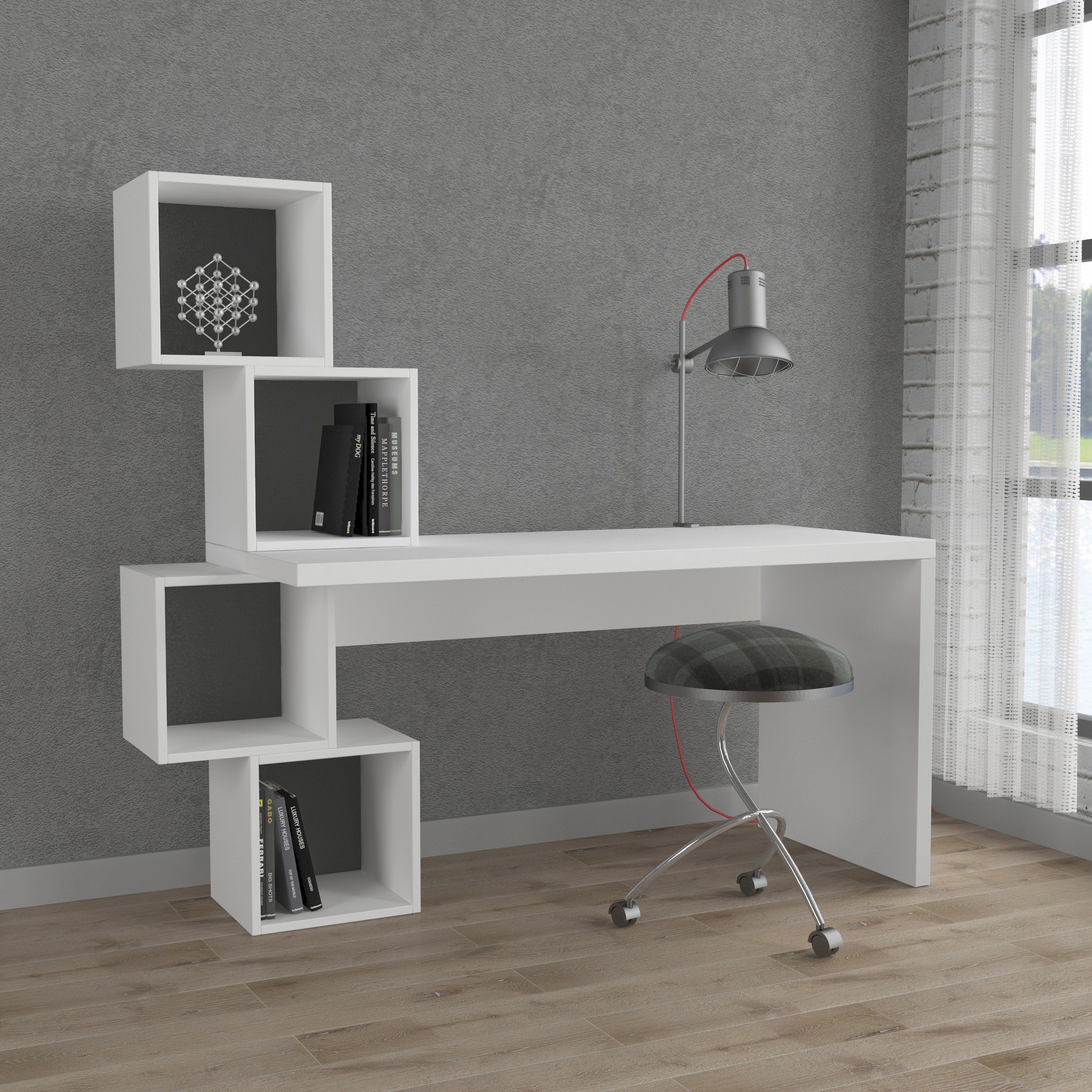 BALANCE WORKING TABLE - WHITE - ANTHRACITE M.MS.10962.5