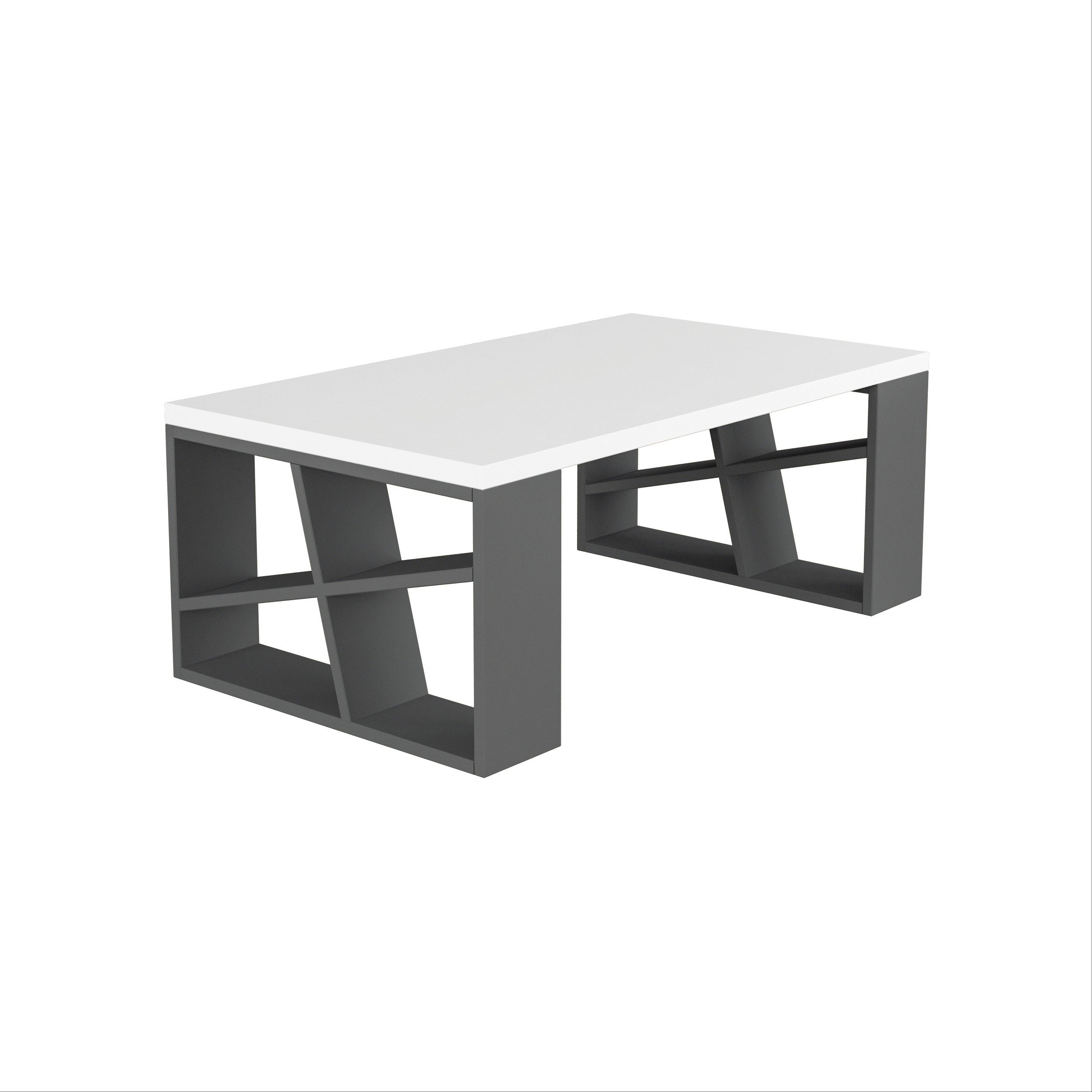 HONEY COFFEE TABLE - WHITE - ANTHRACITE - M.SH.11124.6