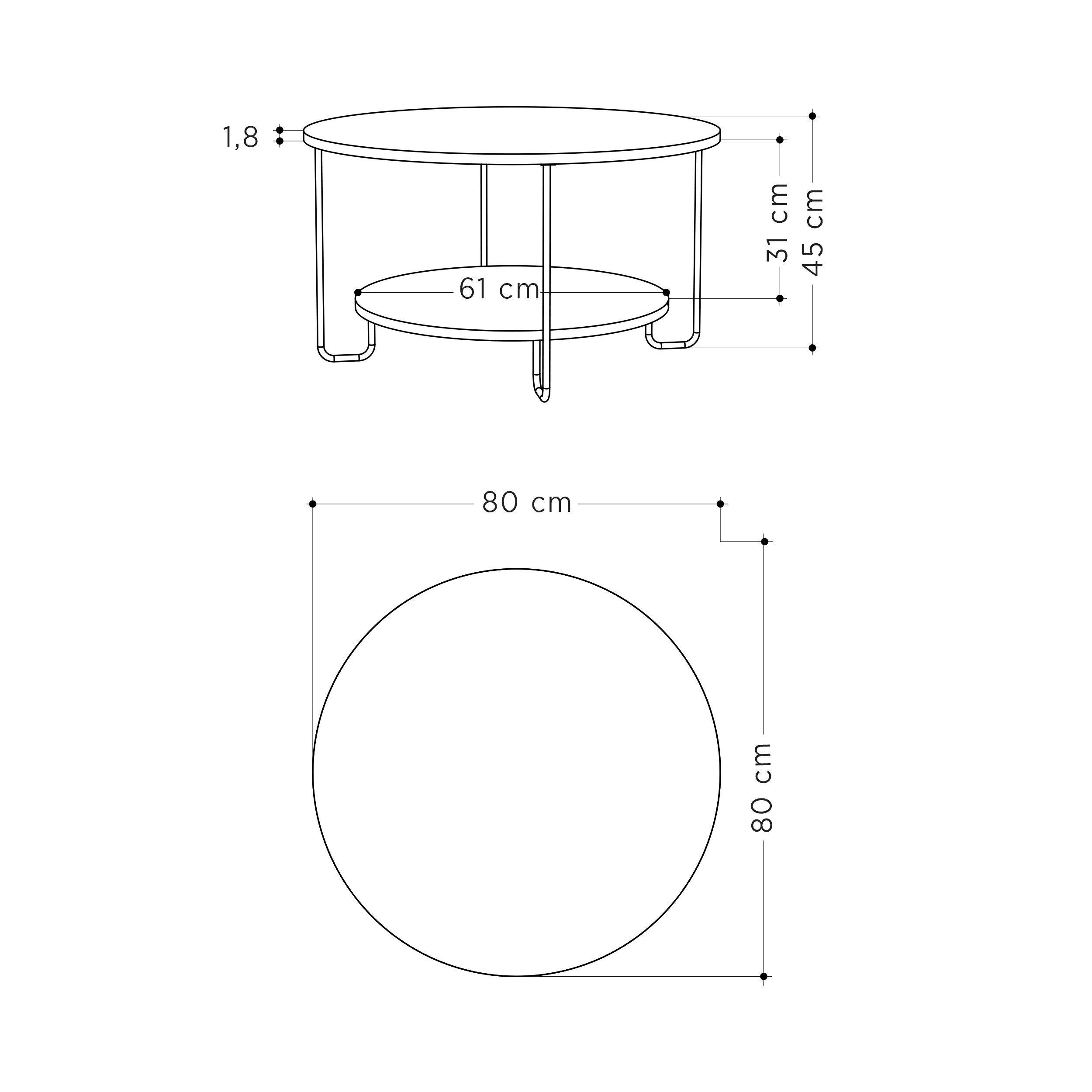 CORRO COFFEE TABLE - WHITE - M.SH.20963.2