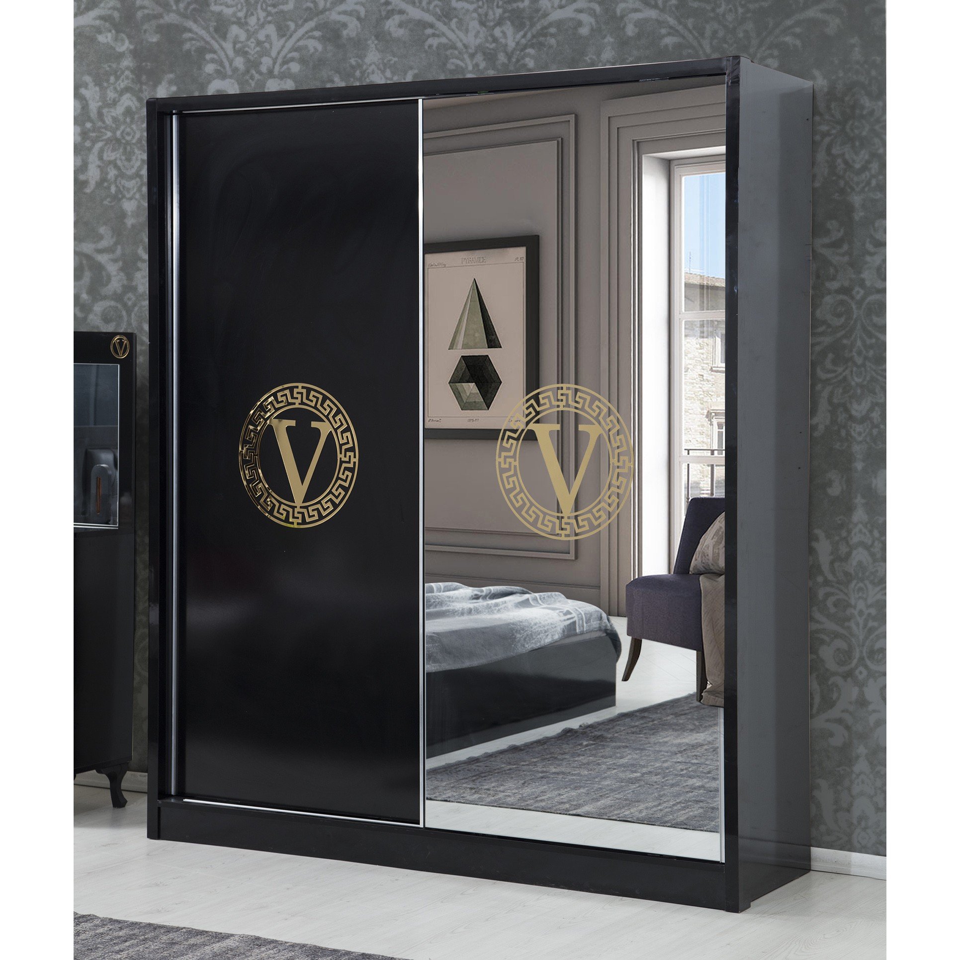 New Versace Bedroom with 180cm Wardrobe