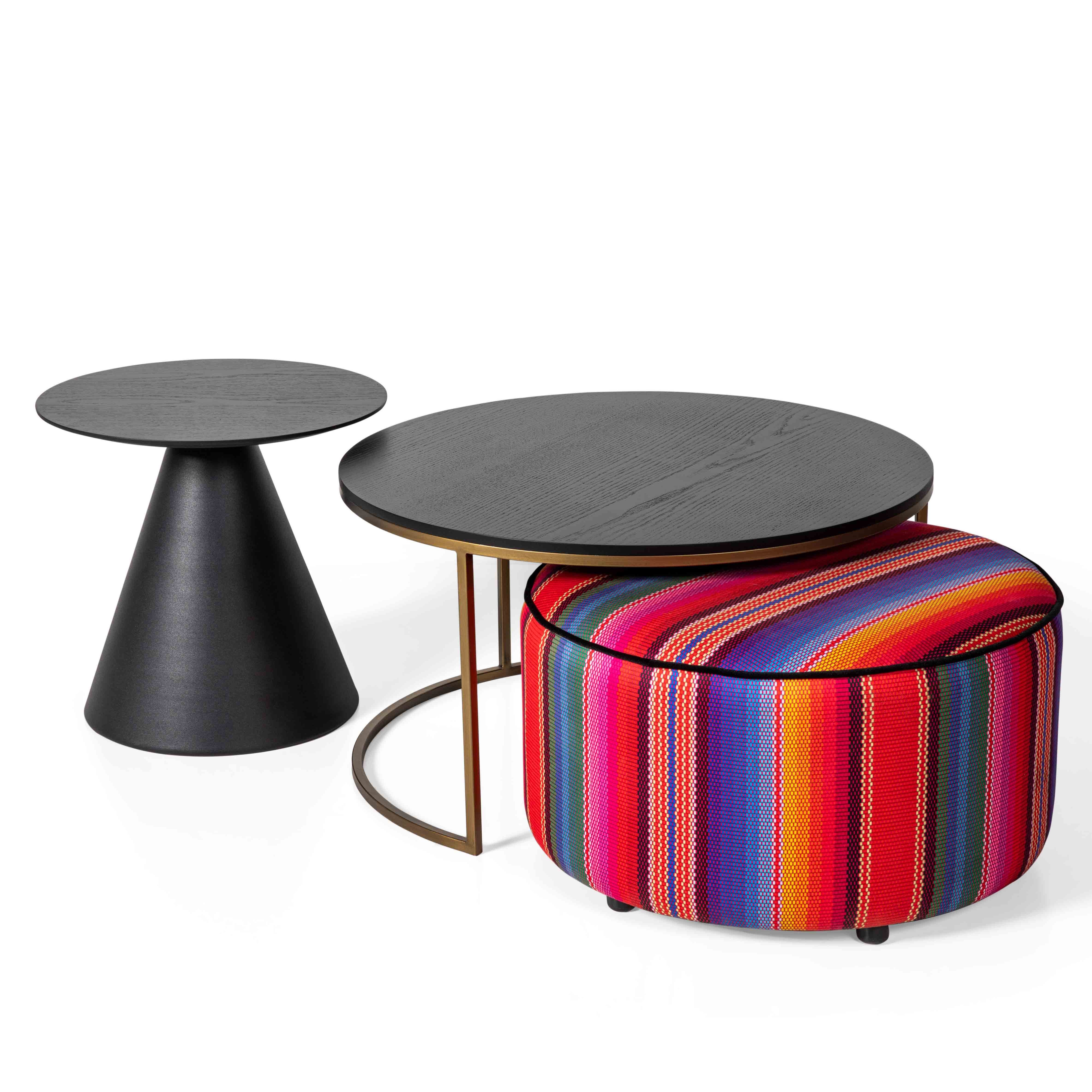 Negra Center & Side Table & Pouf