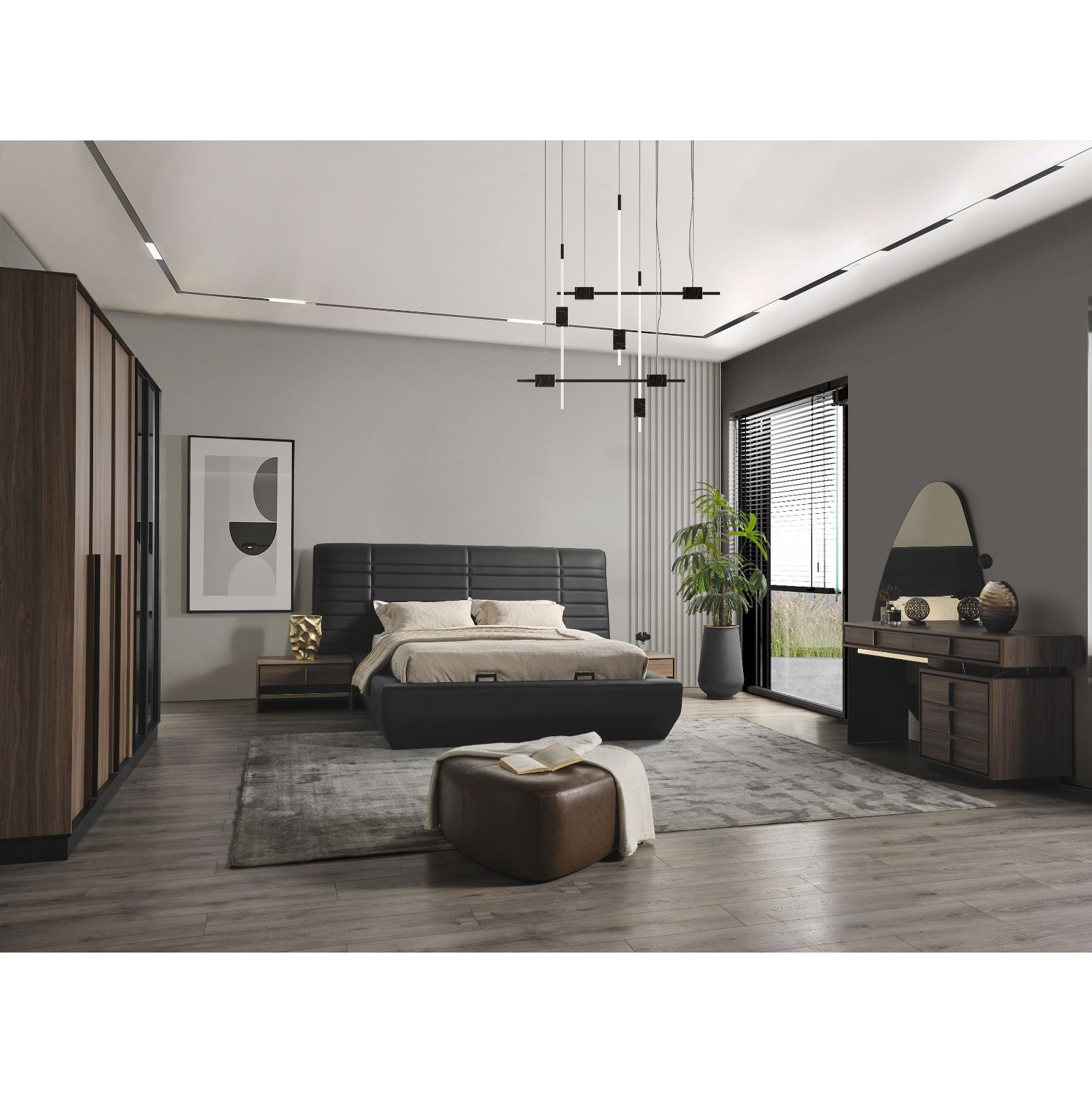 Bronze Bedroom (Bed With Storage 180x200 cm)