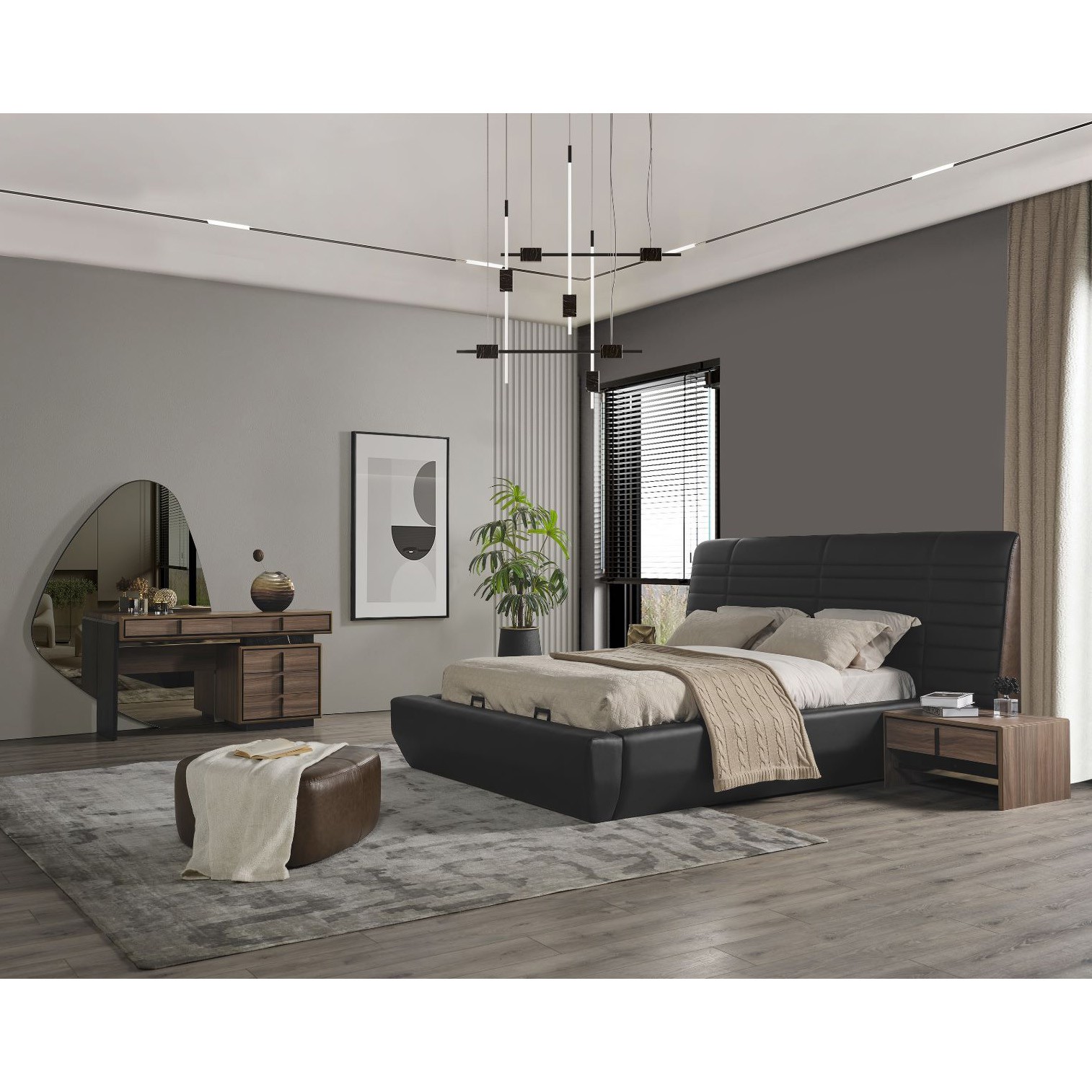 Bronze  Bedroom (Bed Without  Storage 160x200 cm)