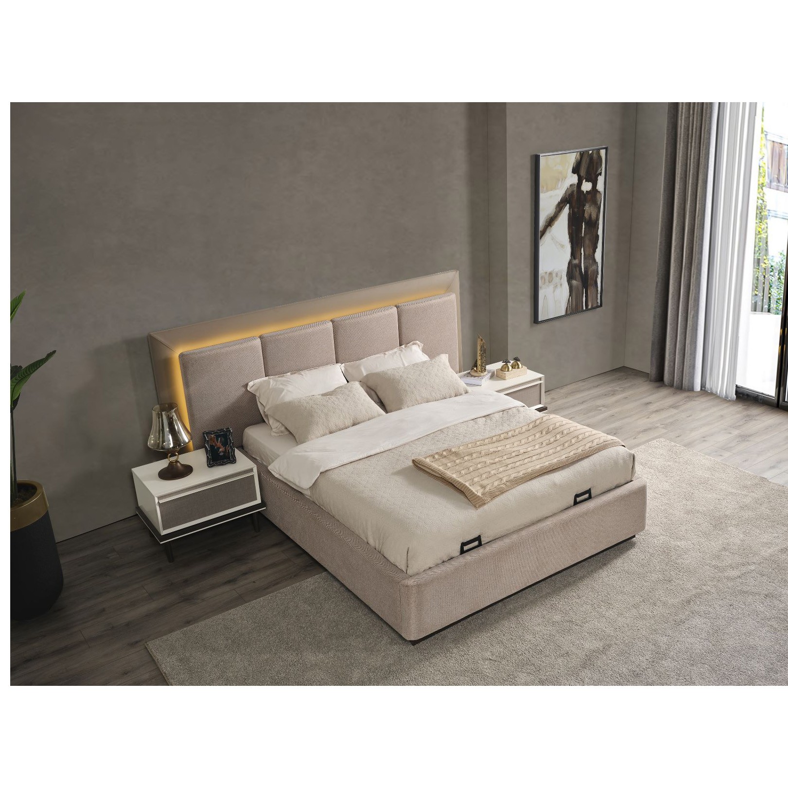 Line Bedroom (Bed With Storage 160x200 cm)