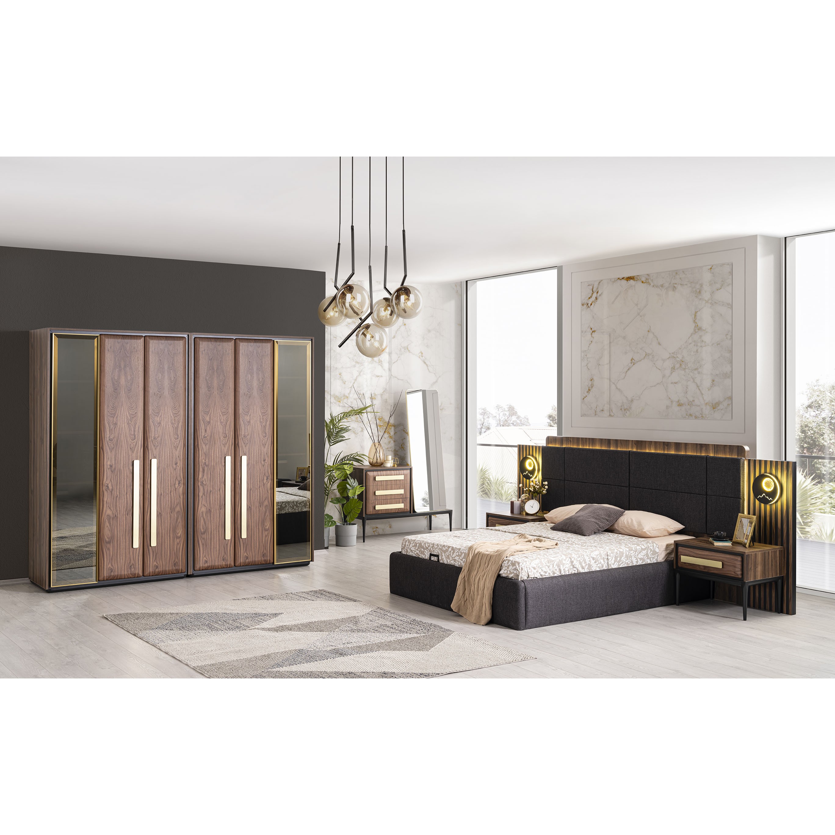 Armani  Bedroom (Bed Without  Storage 180x200 cm)