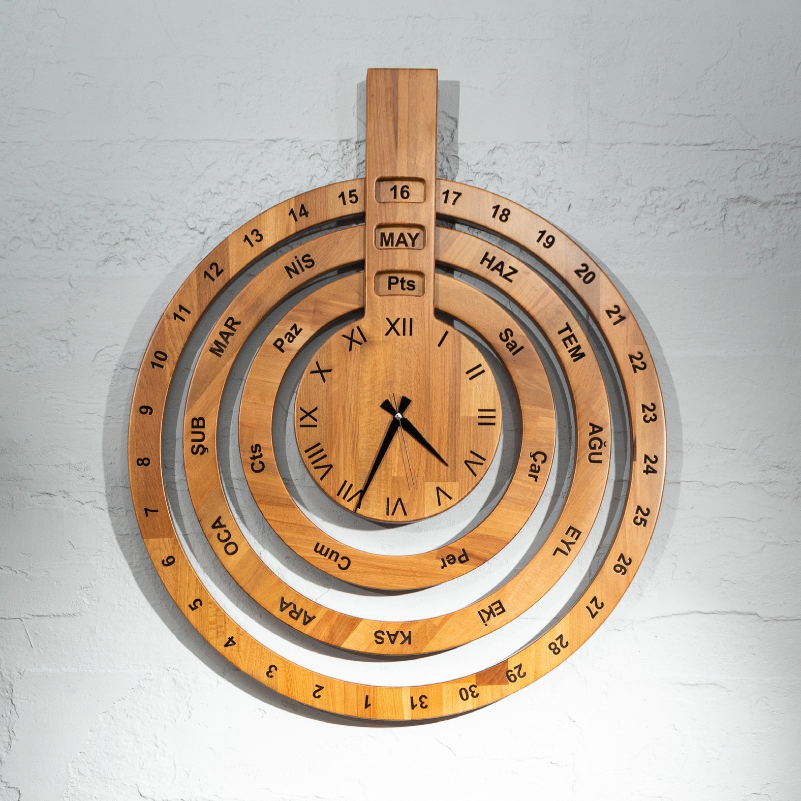 Times Clock Walnut