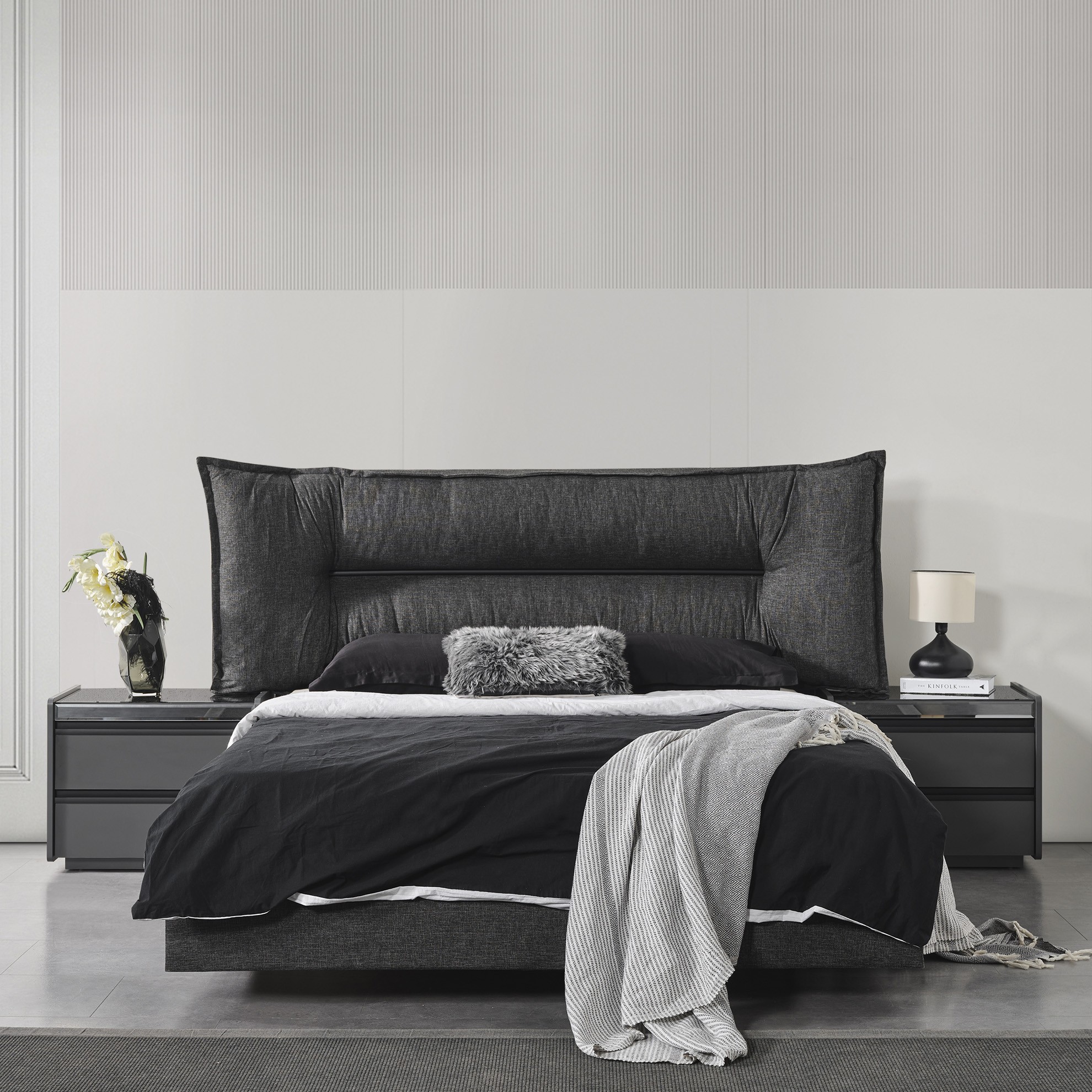 Line Bed Without Storage 180x200 cm