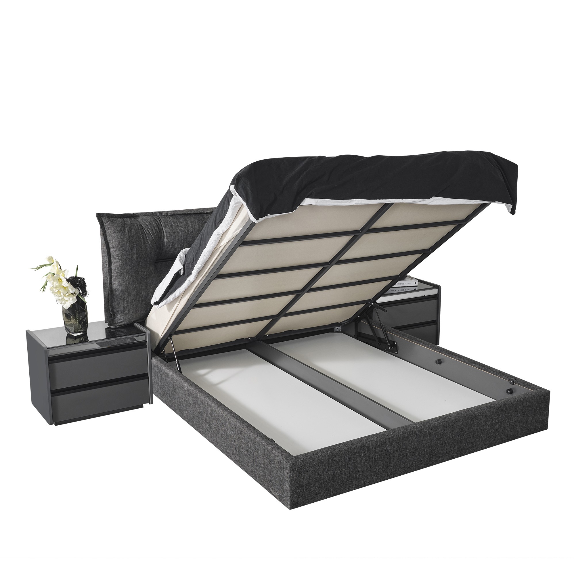 Line Bed With Storage 160x200 cm