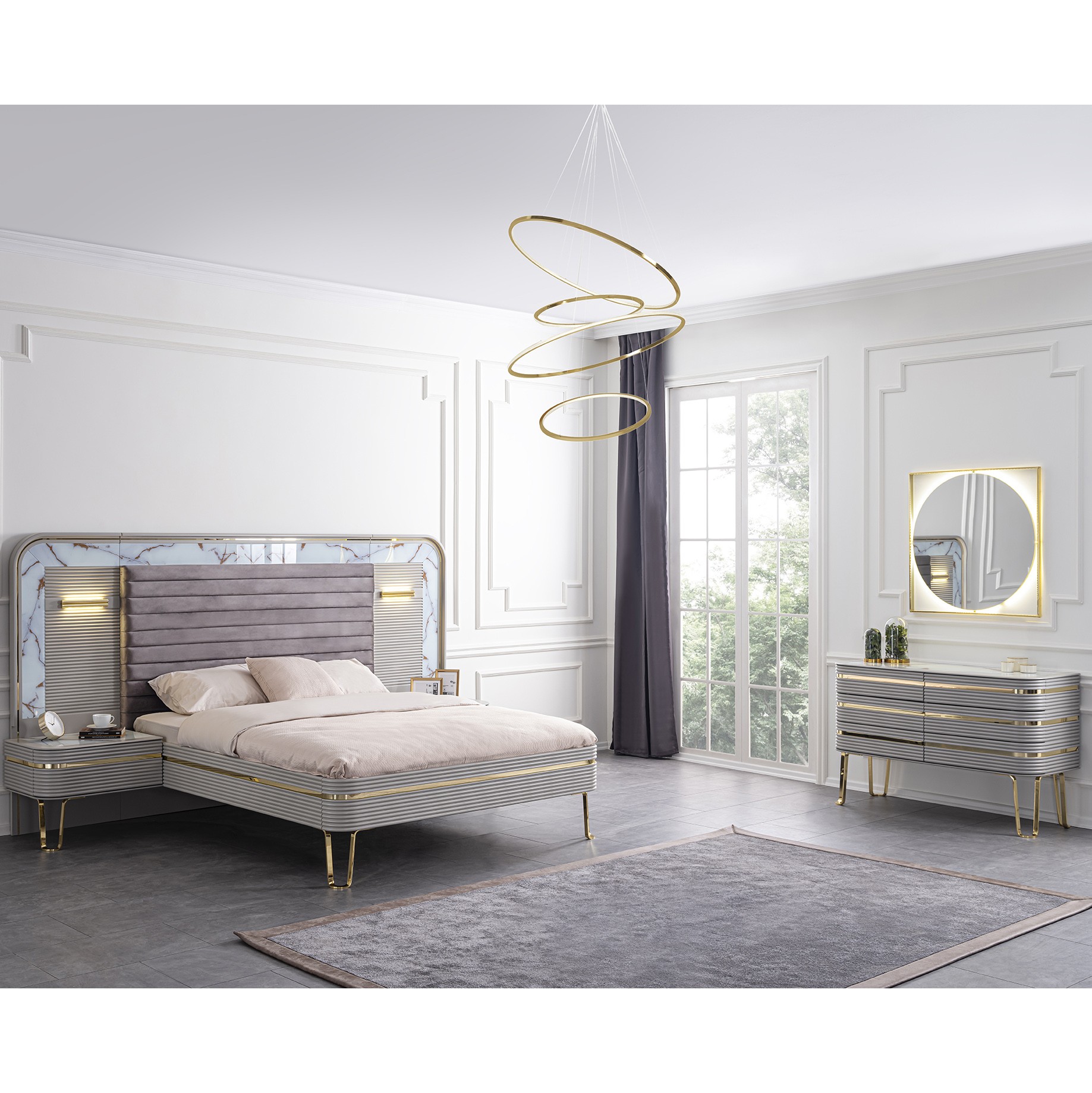 Gucci Bedroom (Bed Without Storage 160x200cm)