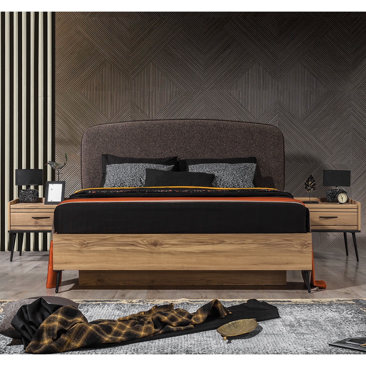 Izgi Bed Without Storage 160x200 cm