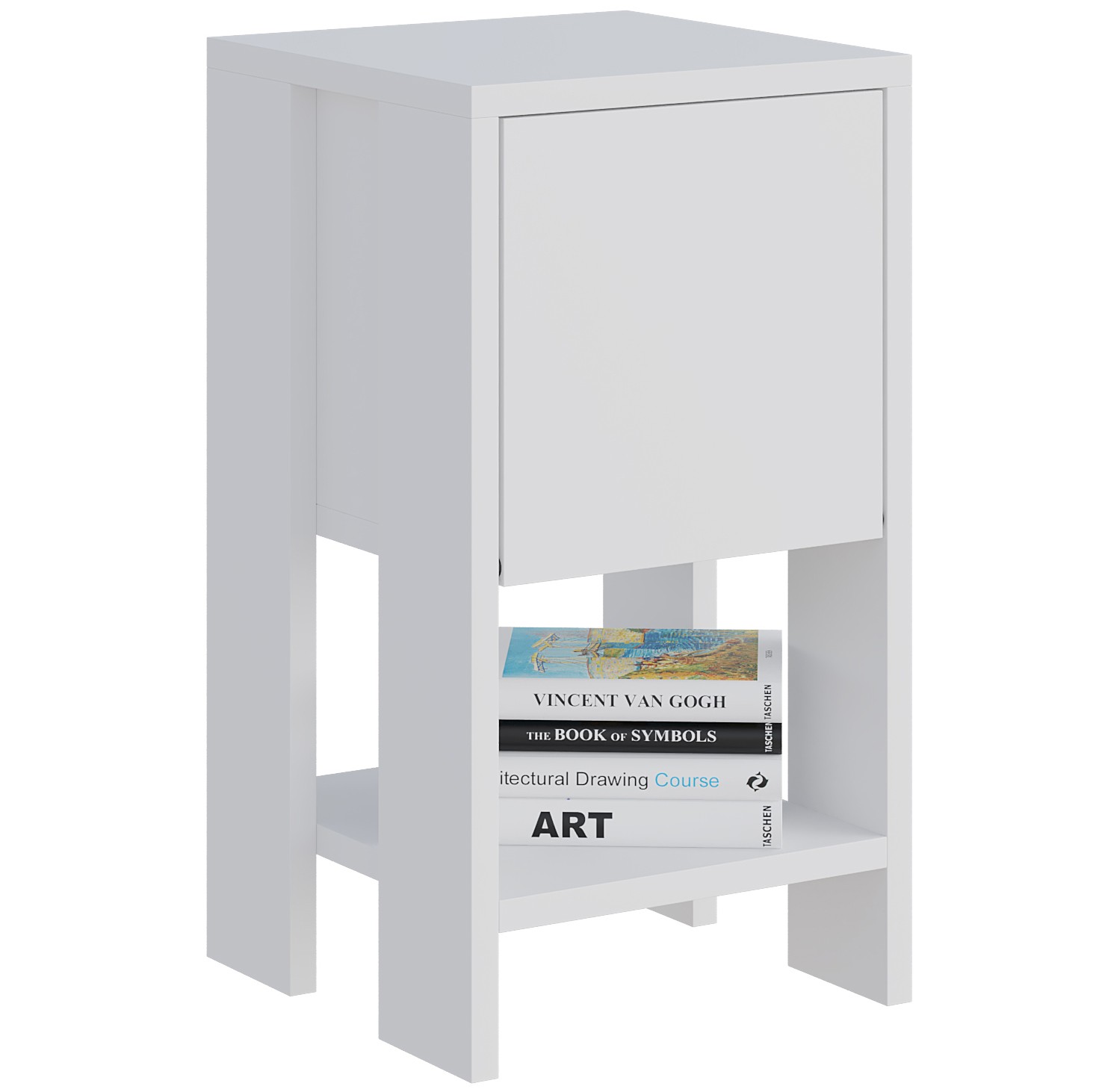 Ema Nightstand White - White