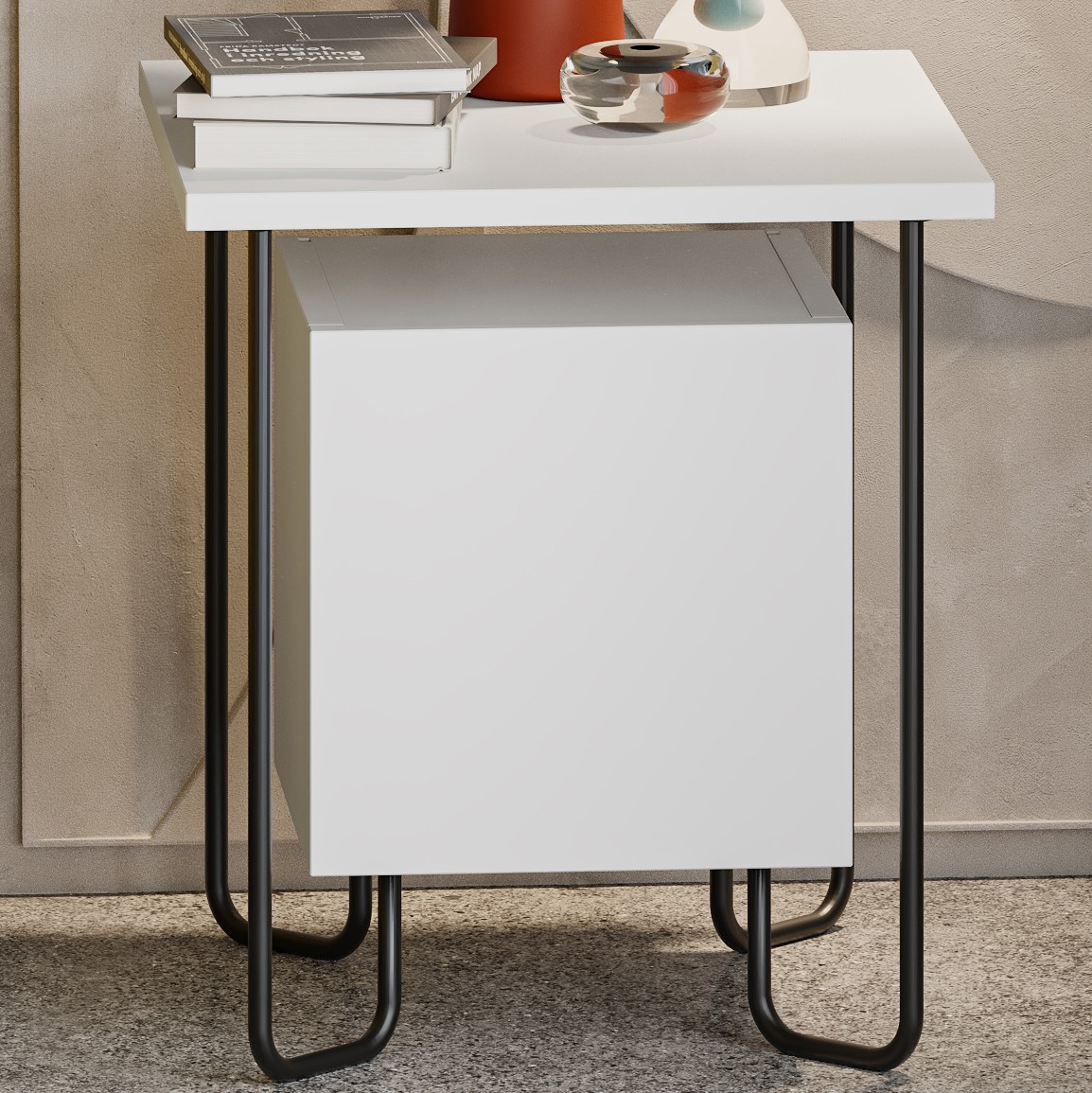 Acres Nightstand White