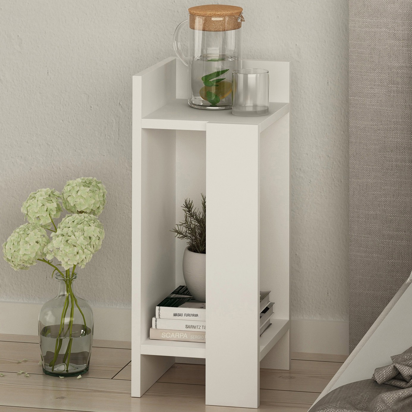 Elos Nightstand Left Module White - White