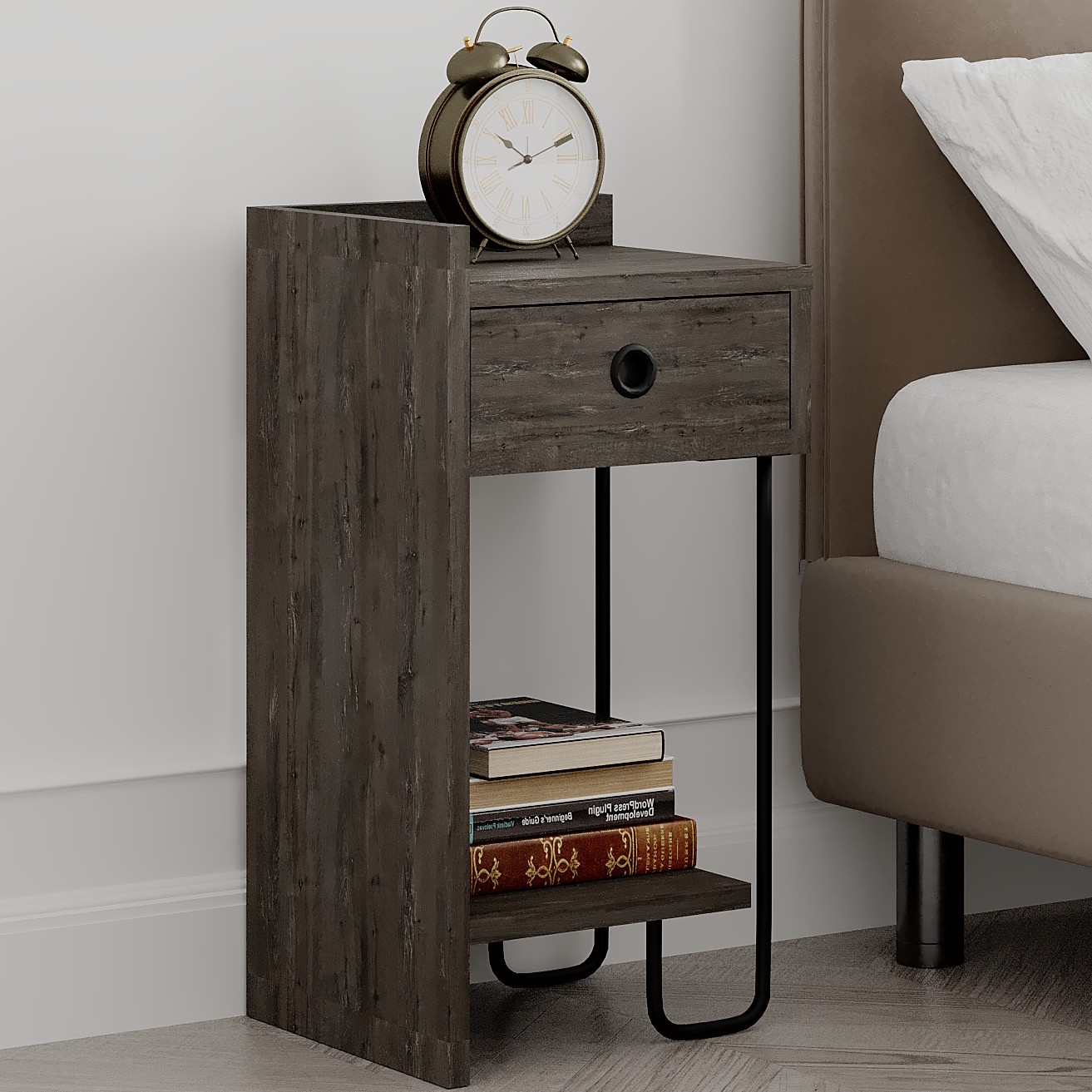 Sirius Nightstand Left Module Dark Coffe