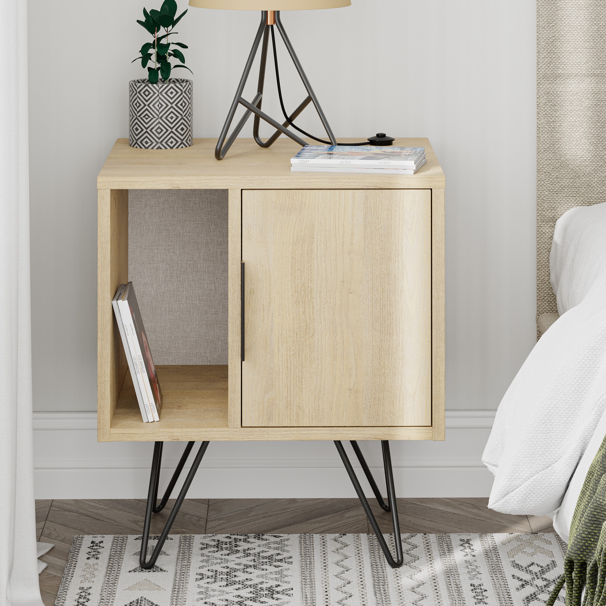 Glynn Nightstand Oak - Oak