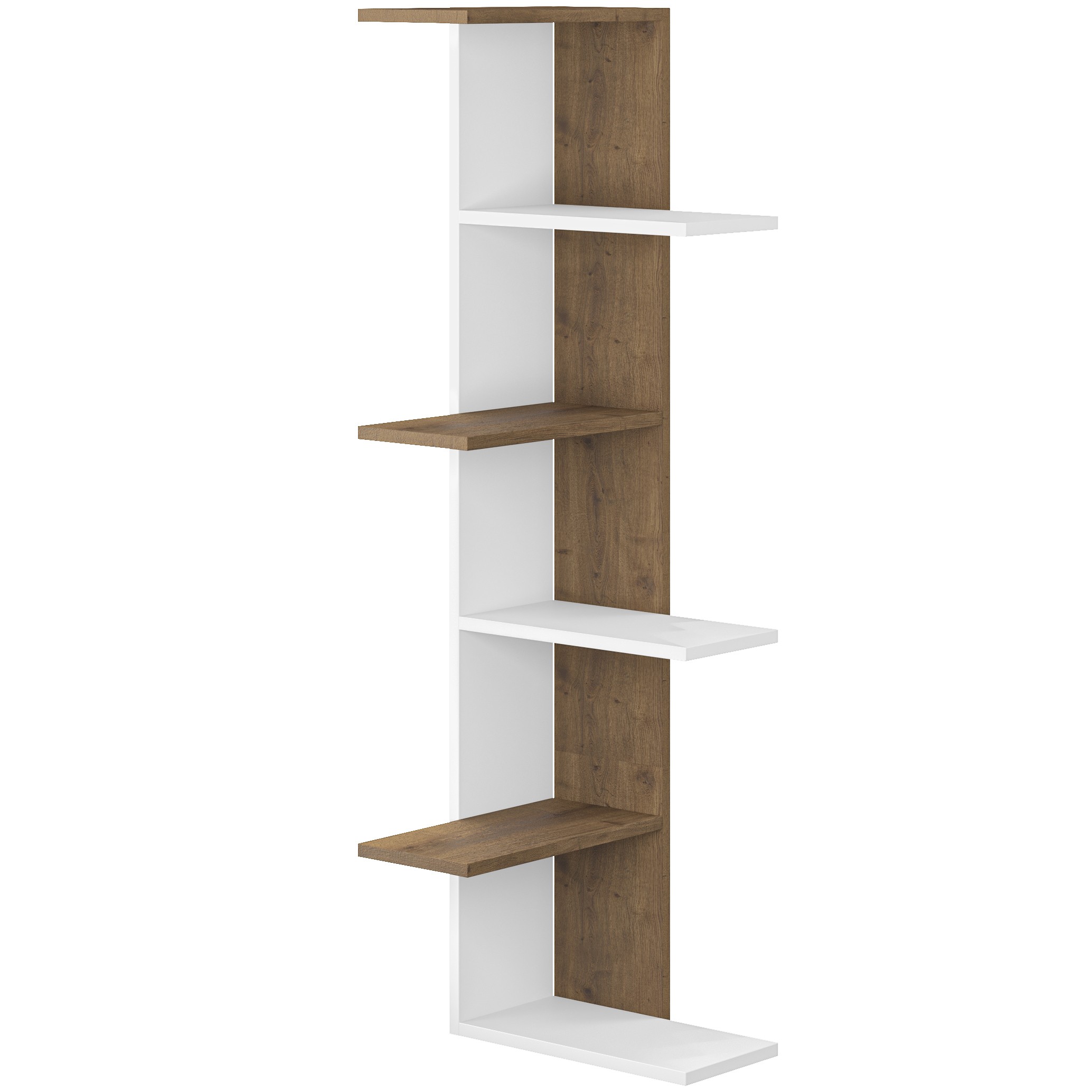 Saso Corner Bookcase White - Hitit