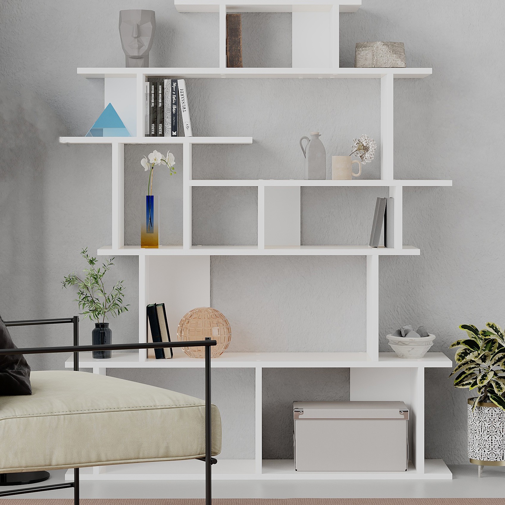 Apollon Bookcase White - White