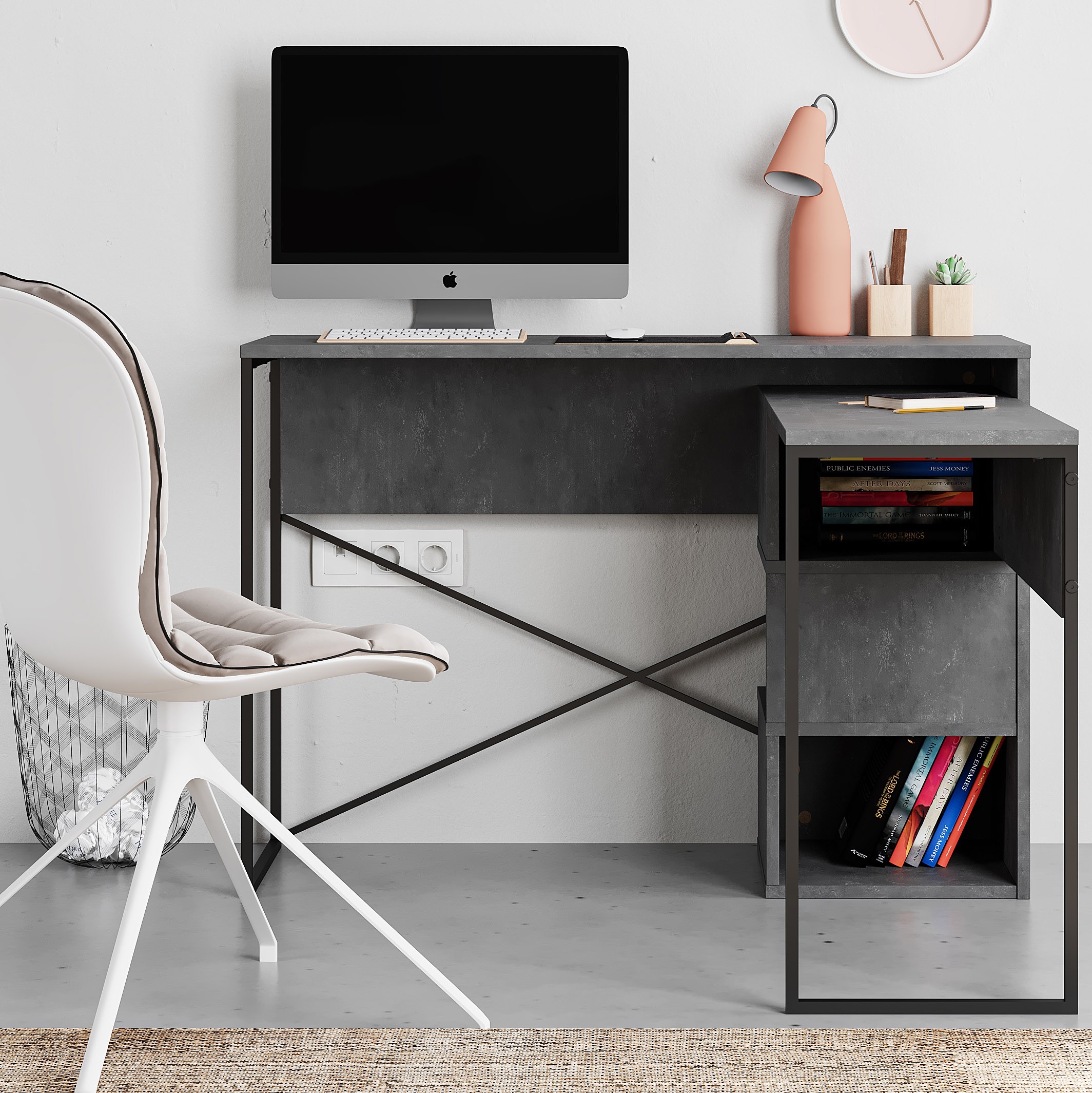 Badau Multipurpose Desk Retro Grey