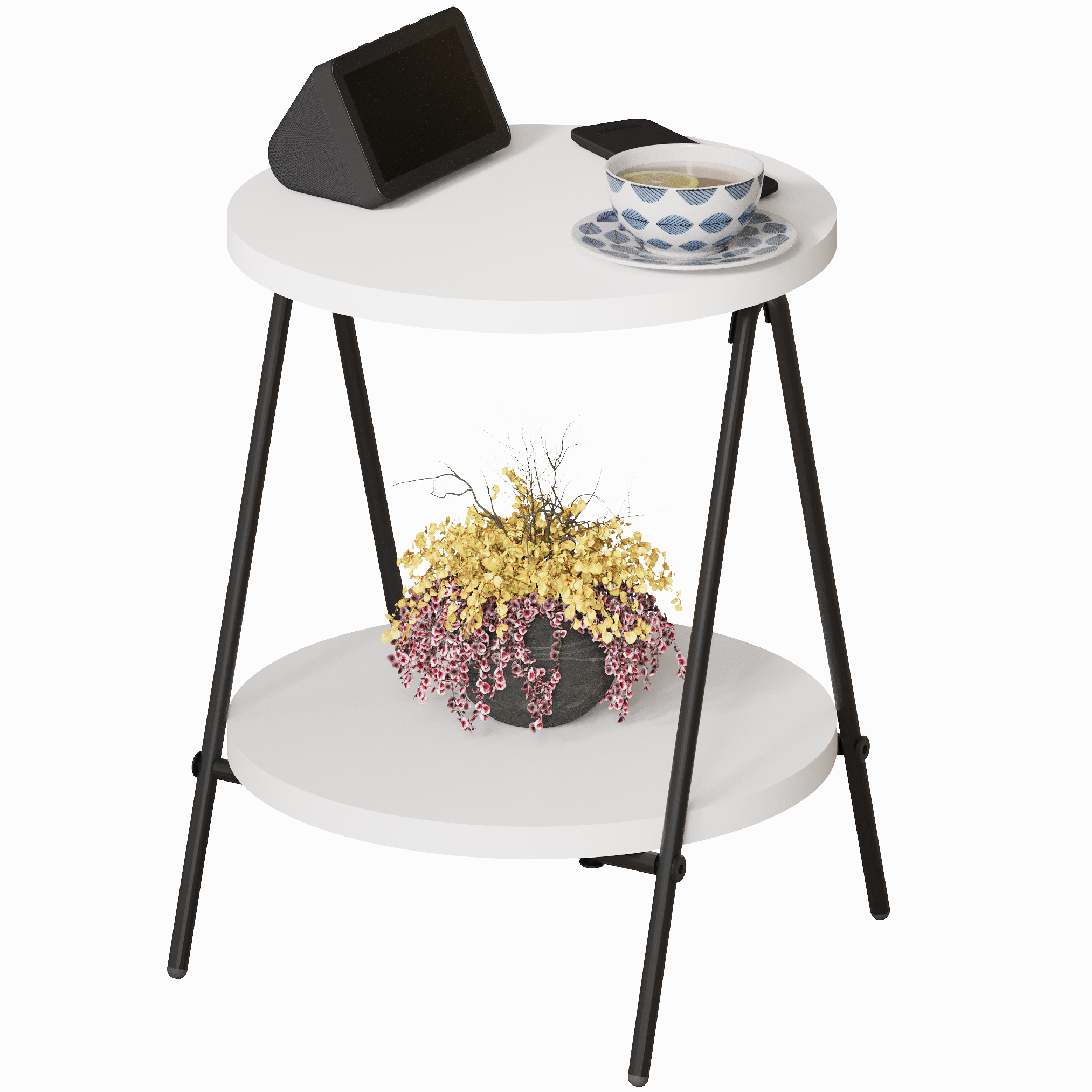 Essel Side Table White