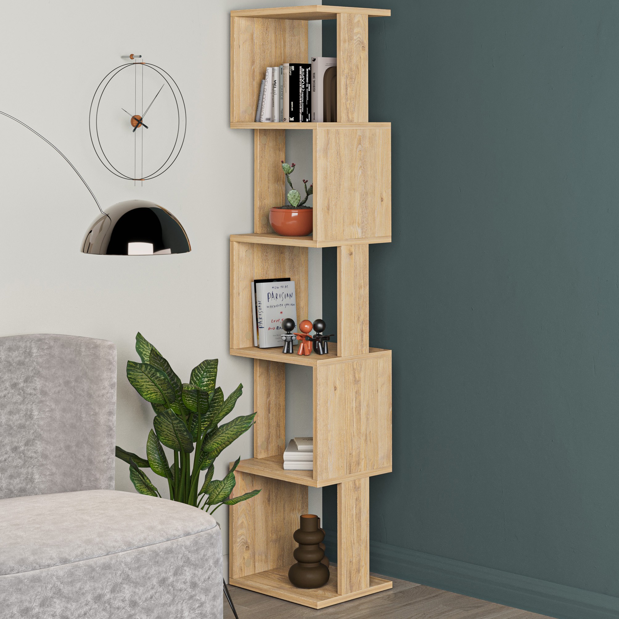 Piri Bookcase Oak - Oak