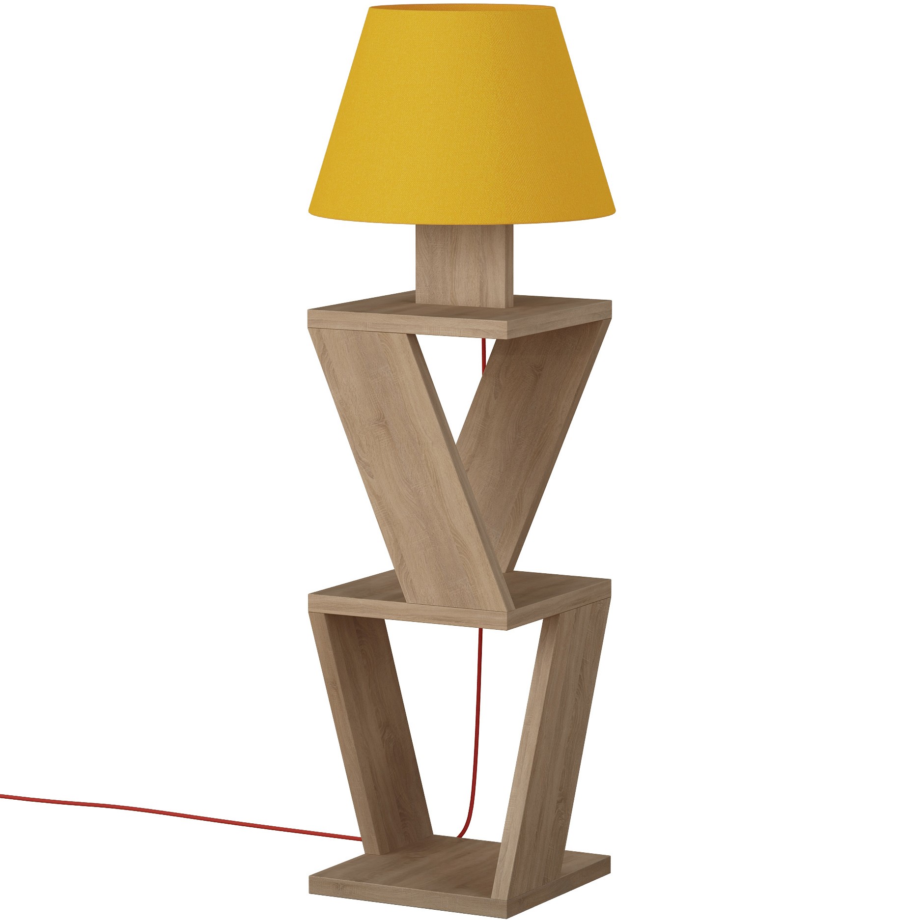 Kozena Side Floor Lamp Oak - Yellow