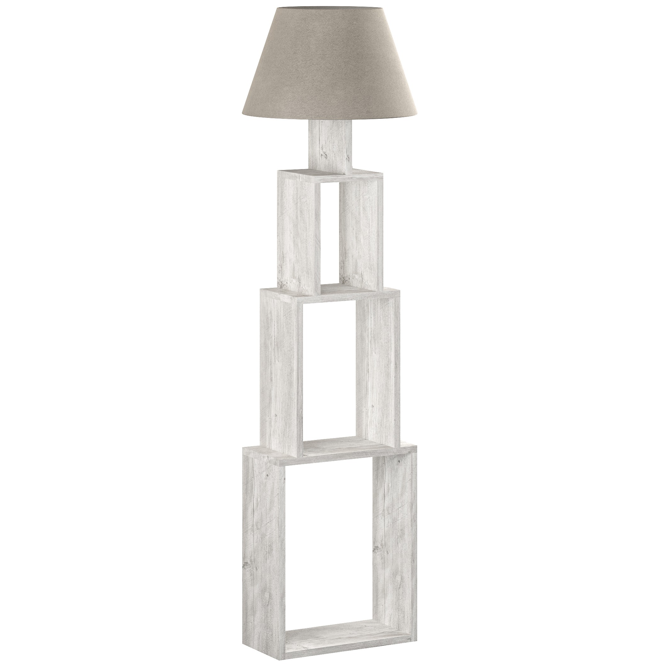Tower Floor Lamp Ancient White - Cotton