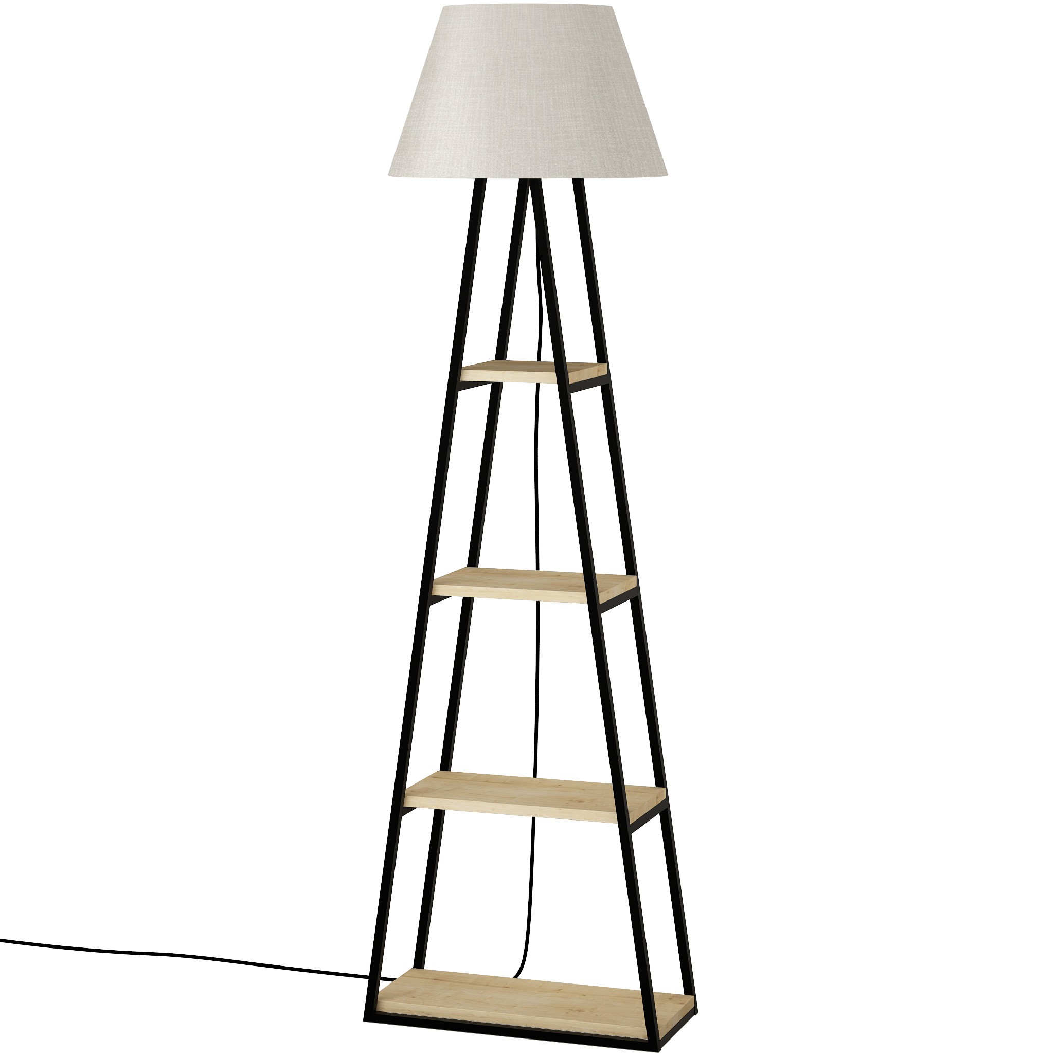 Pal Floor Lamp Oak - Linen