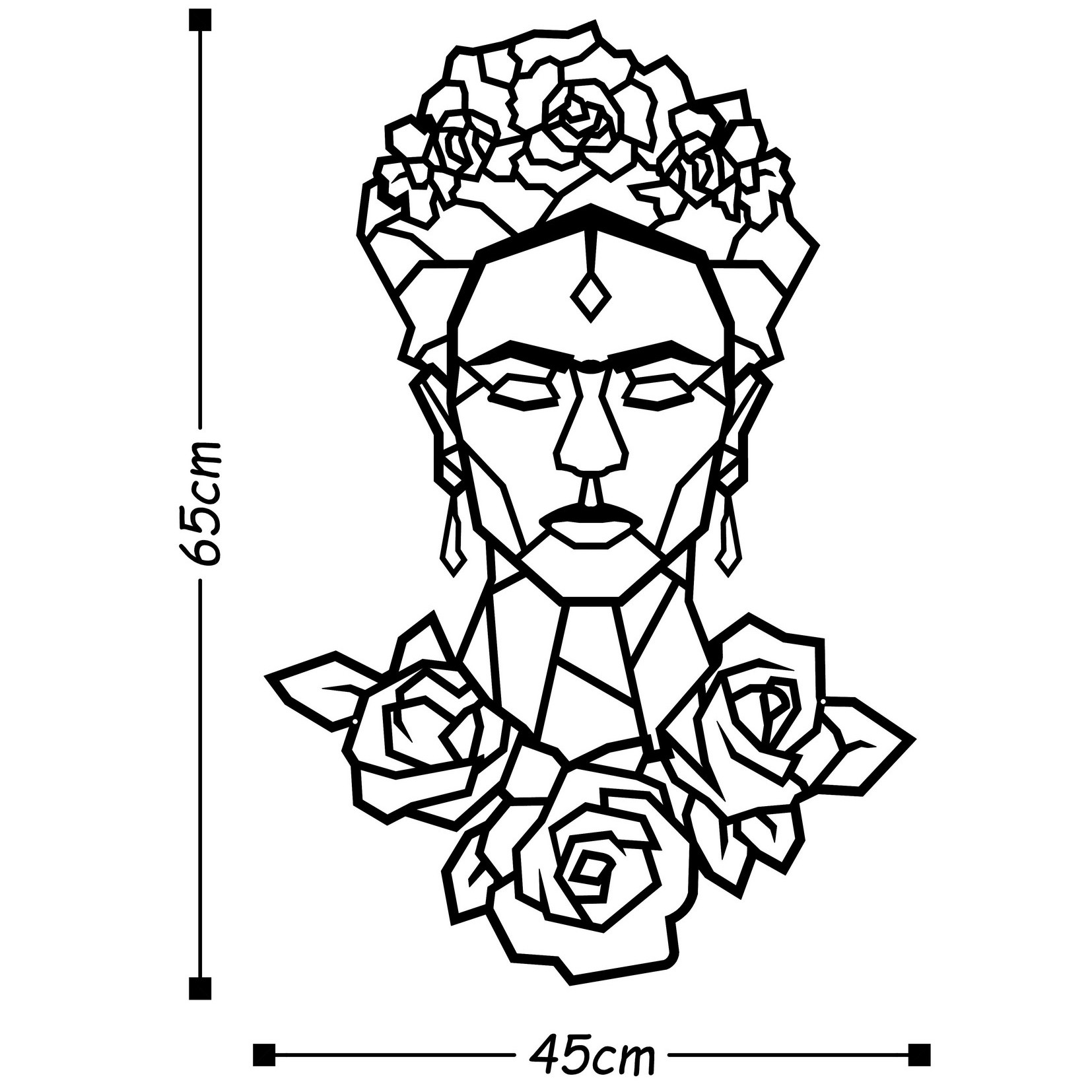 Metal Decorative Frida Rose