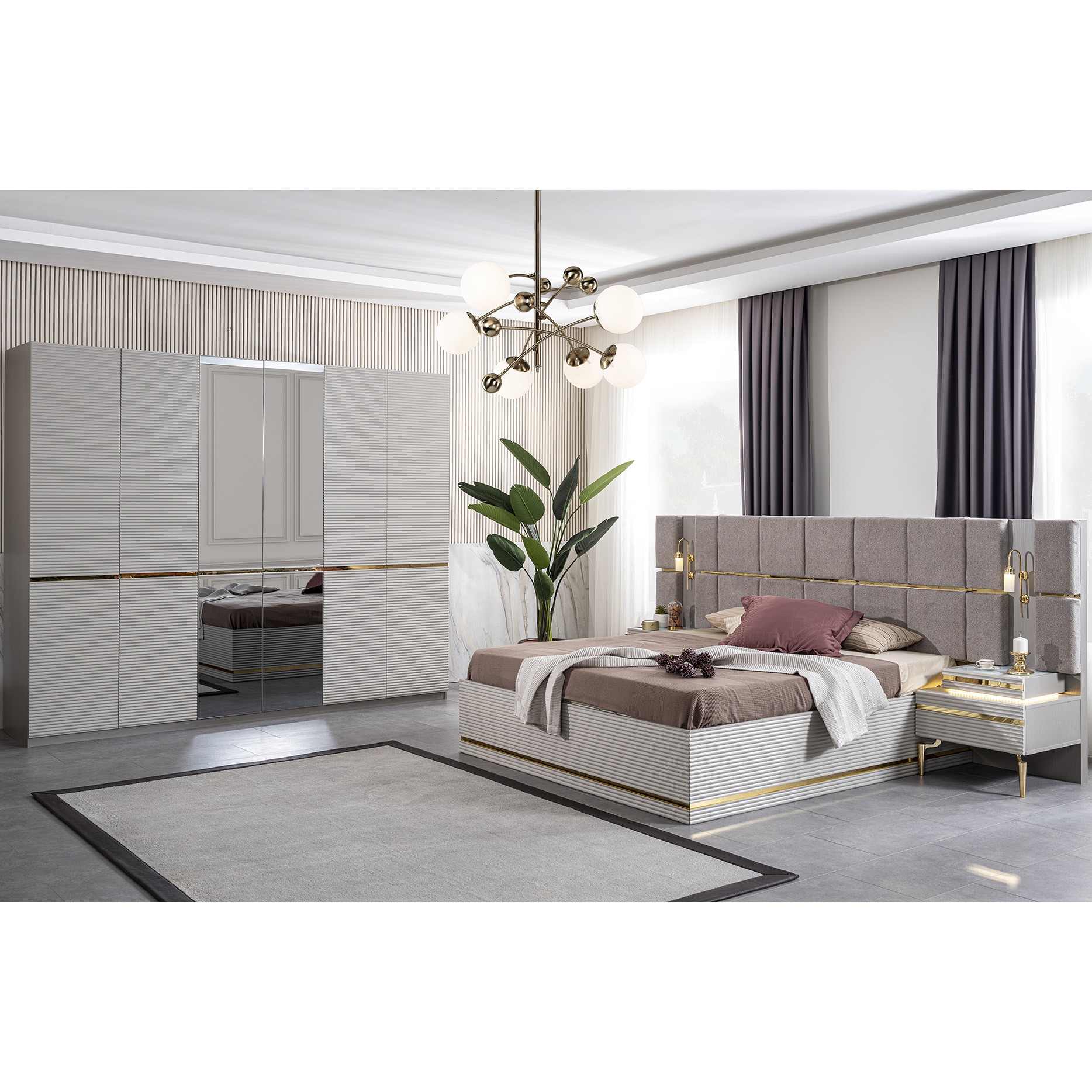 Style Gucci Bedroom (Bed With Storage 180x200cm)