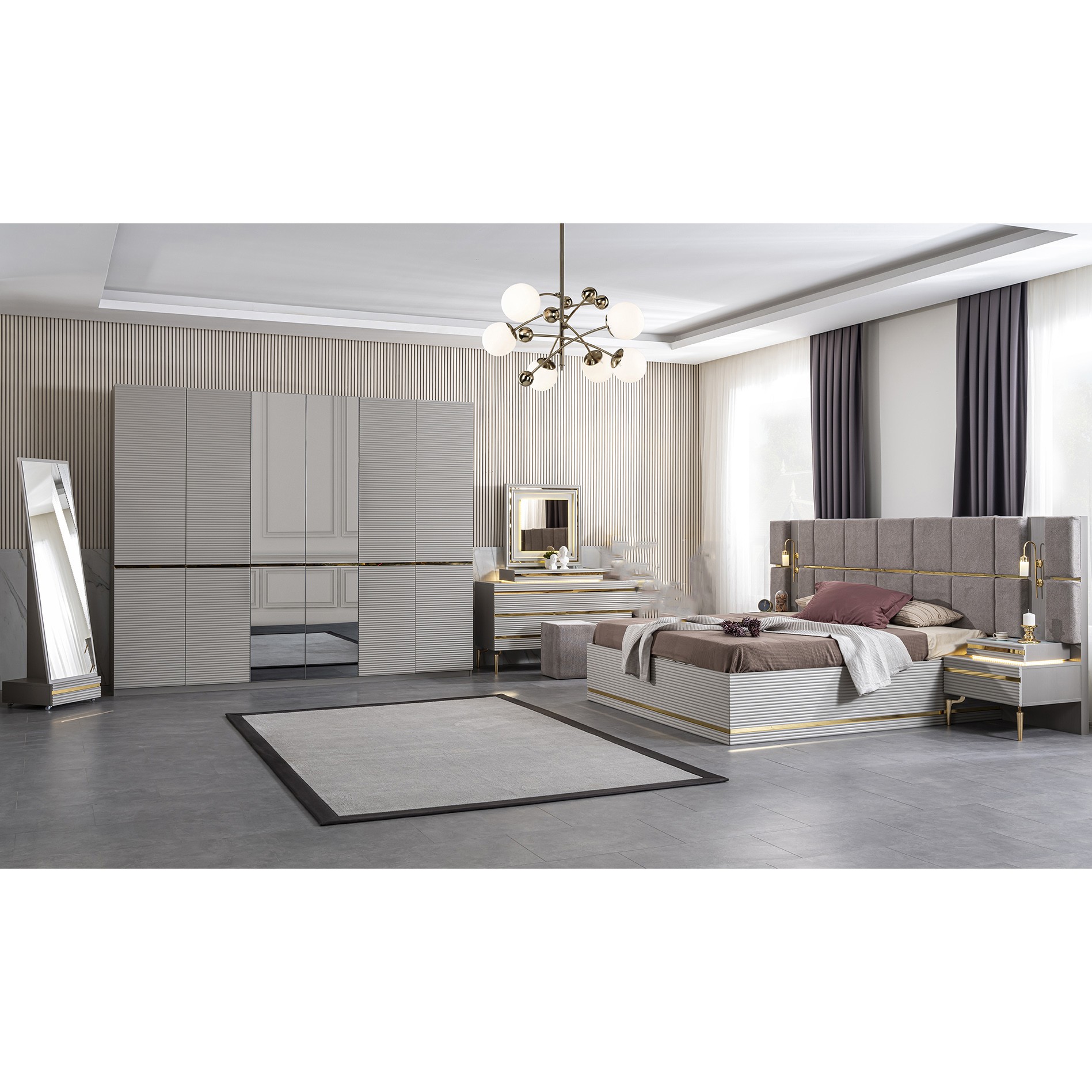Style Gucci Bedroom (Bed Without Storage 180x200cm)