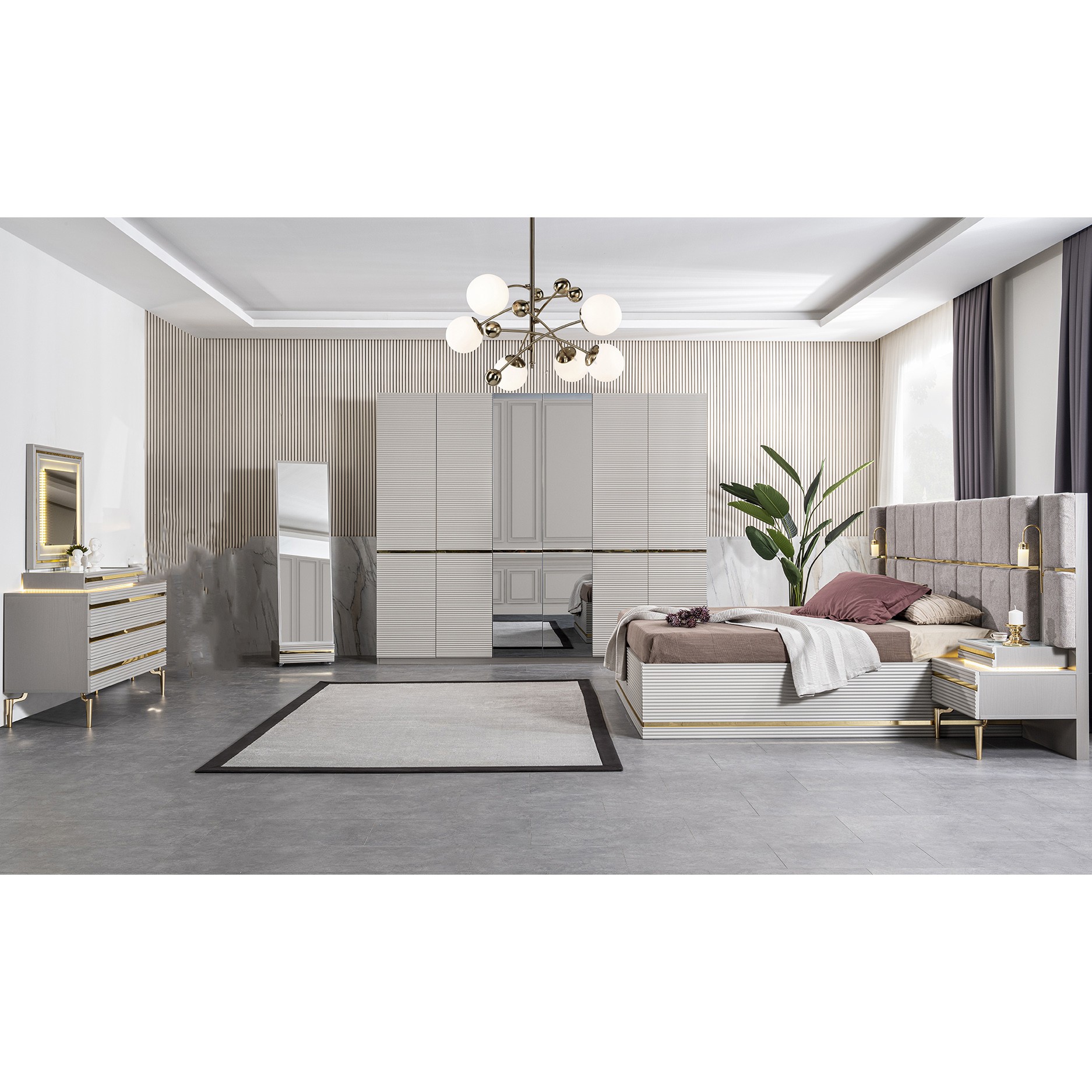Style Gucci Bedroom (Bed With Storage 180x200cm)
