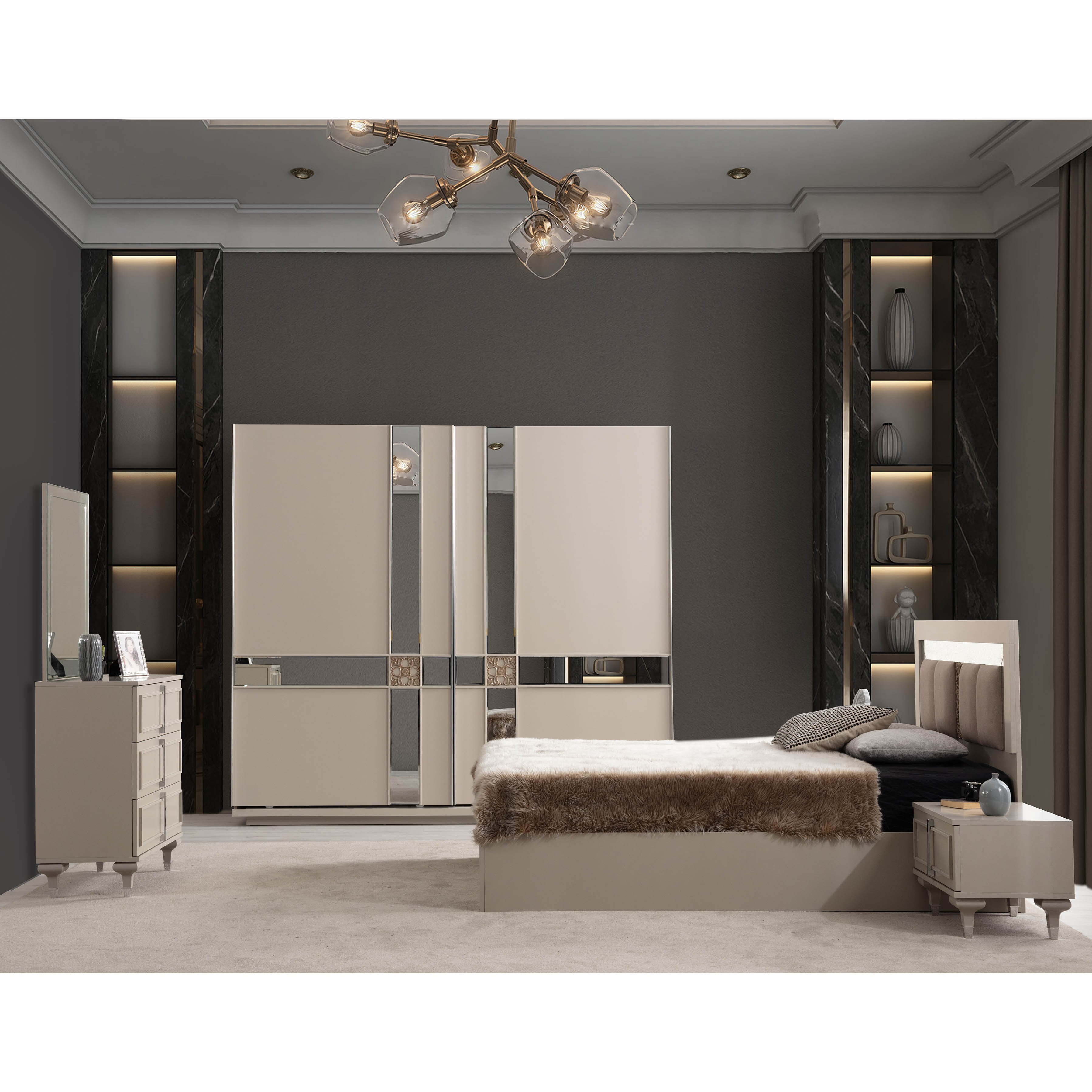 Rustique Vol2 Bedroom ( Wardrobe with 210 cm )