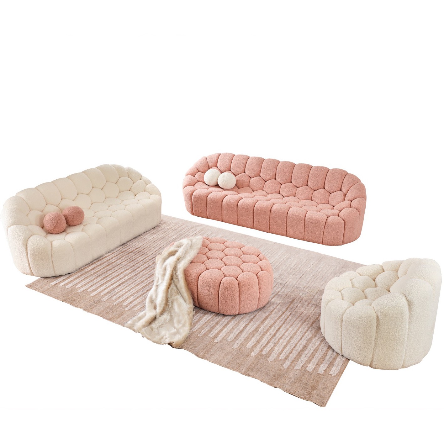 Balloon Vol1 4+3+1+1 Sofa Set