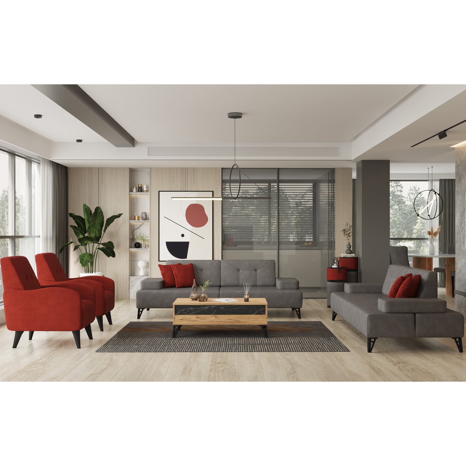 Avrupa 3+3+1+1 Sofa Set