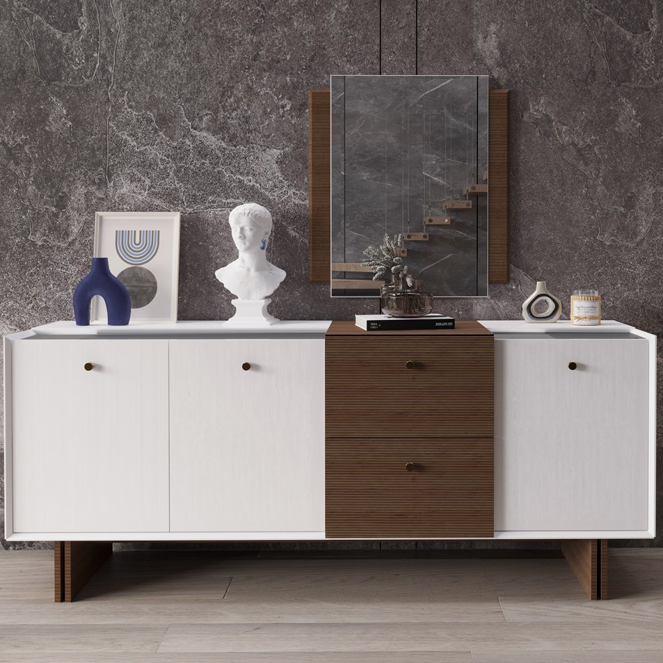 Linen Console & Mirror