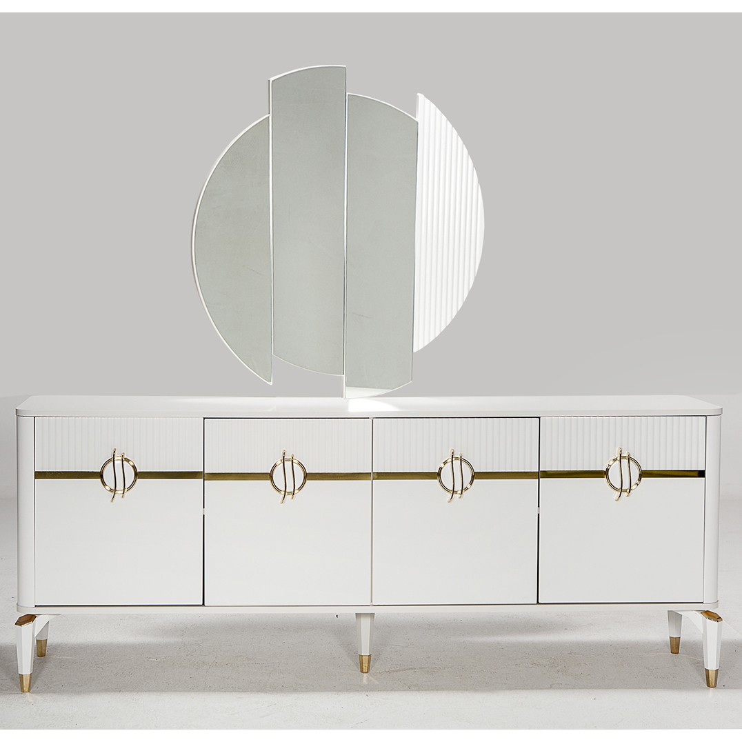 Gold Bella Console & Mirror