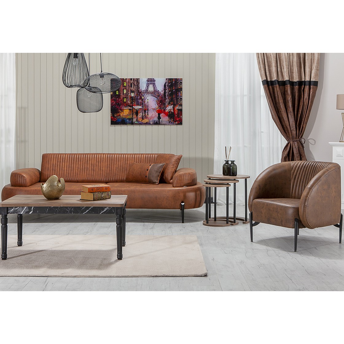 Cross Vol5 3+3+1+1 Sofa Set