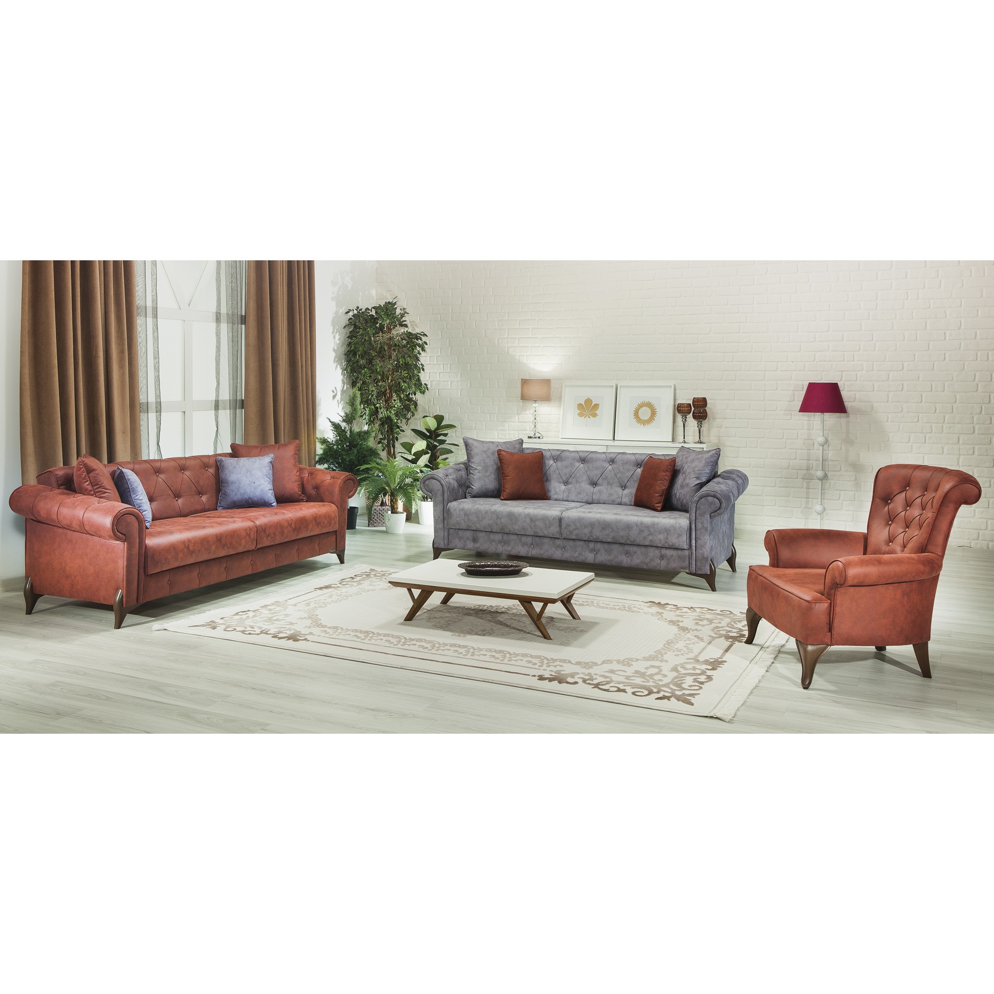 Valentino Vol3 3+3+1+1 Sofa Set