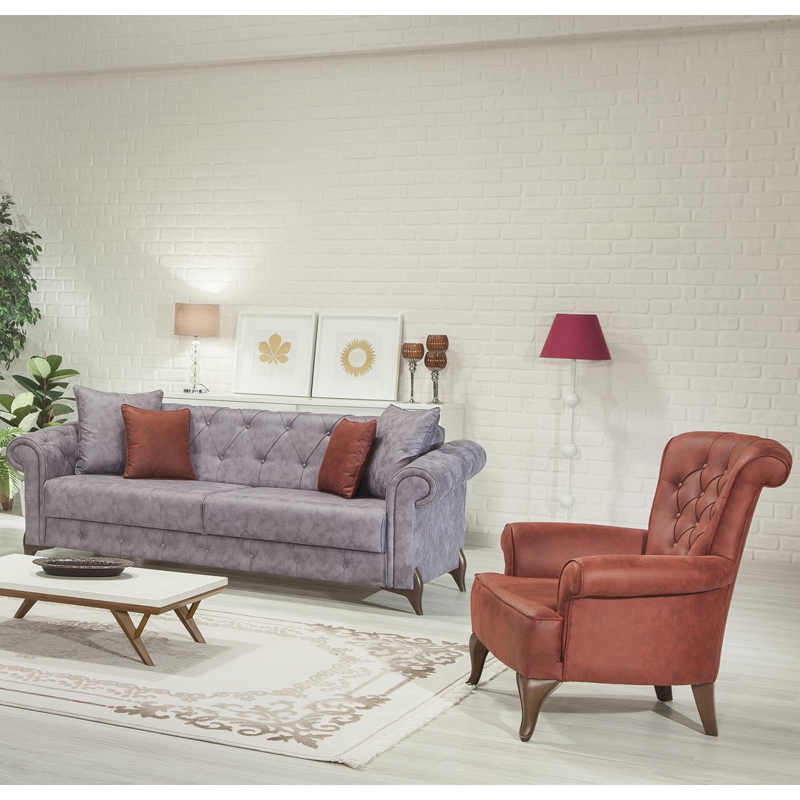 Valentino Vol3 3+3+1+1 Sofa Set