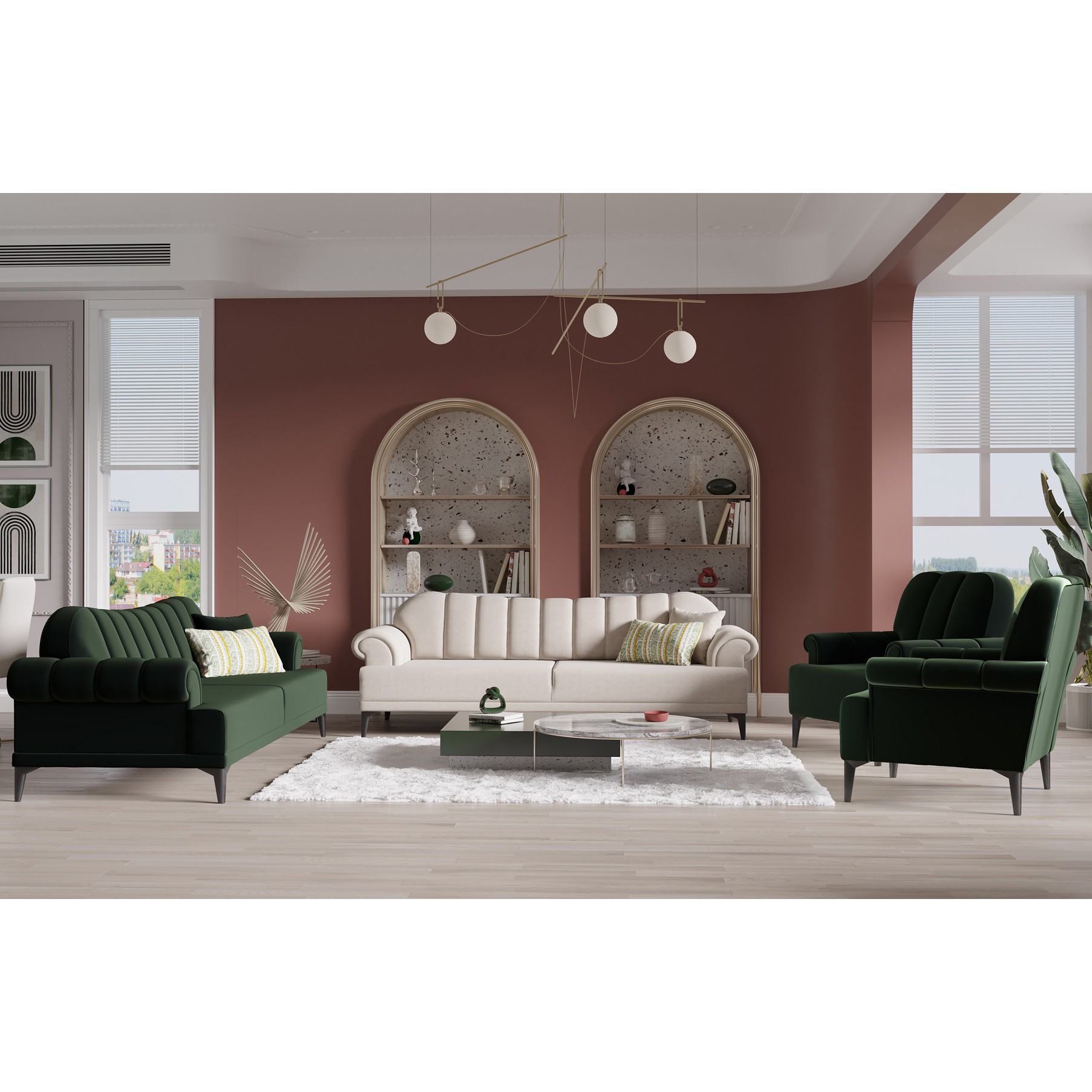 Dolce Vol2 3+3+1+1 Sofa Set