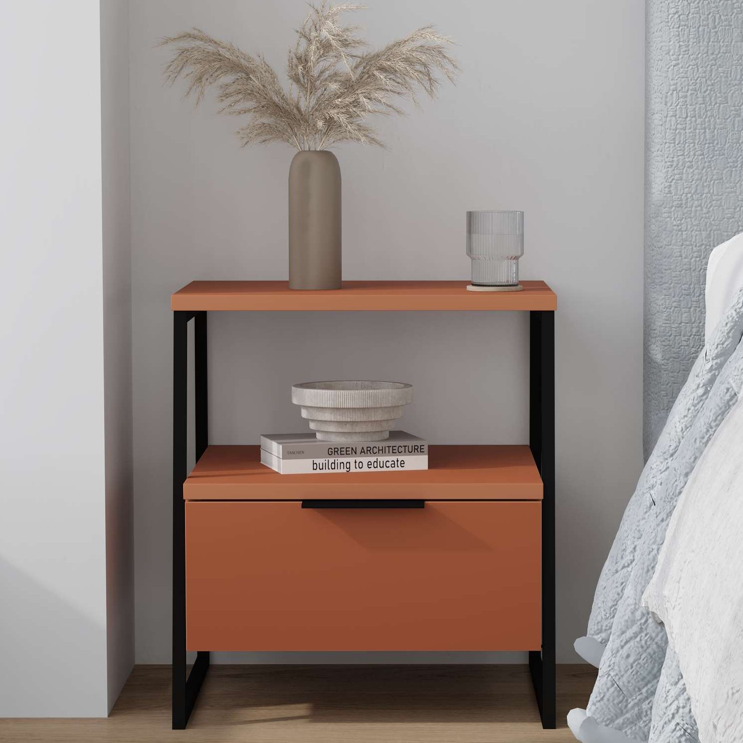 Pal Nightstand With Drawer Cinnamon