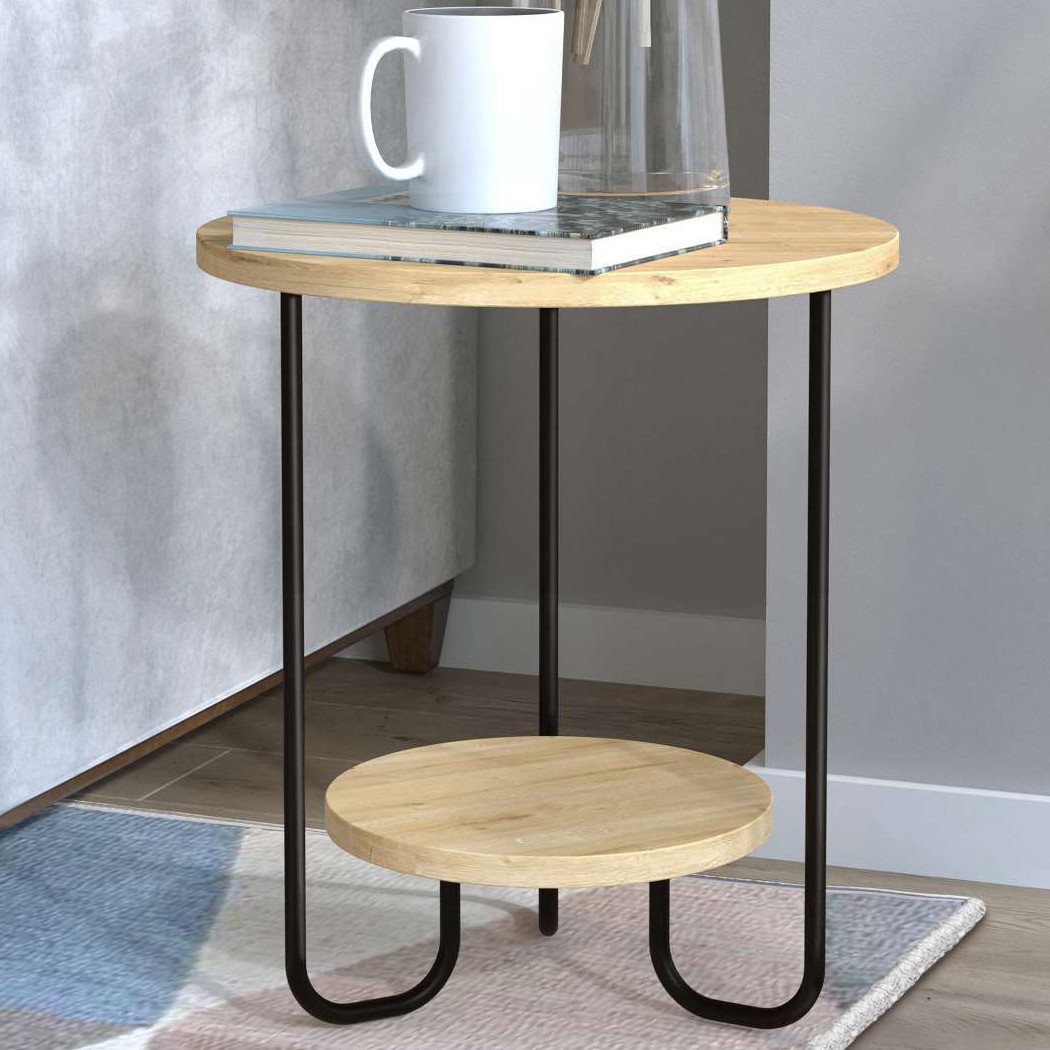 Corro Side Table Sapphire Oak - Sapphire Oak