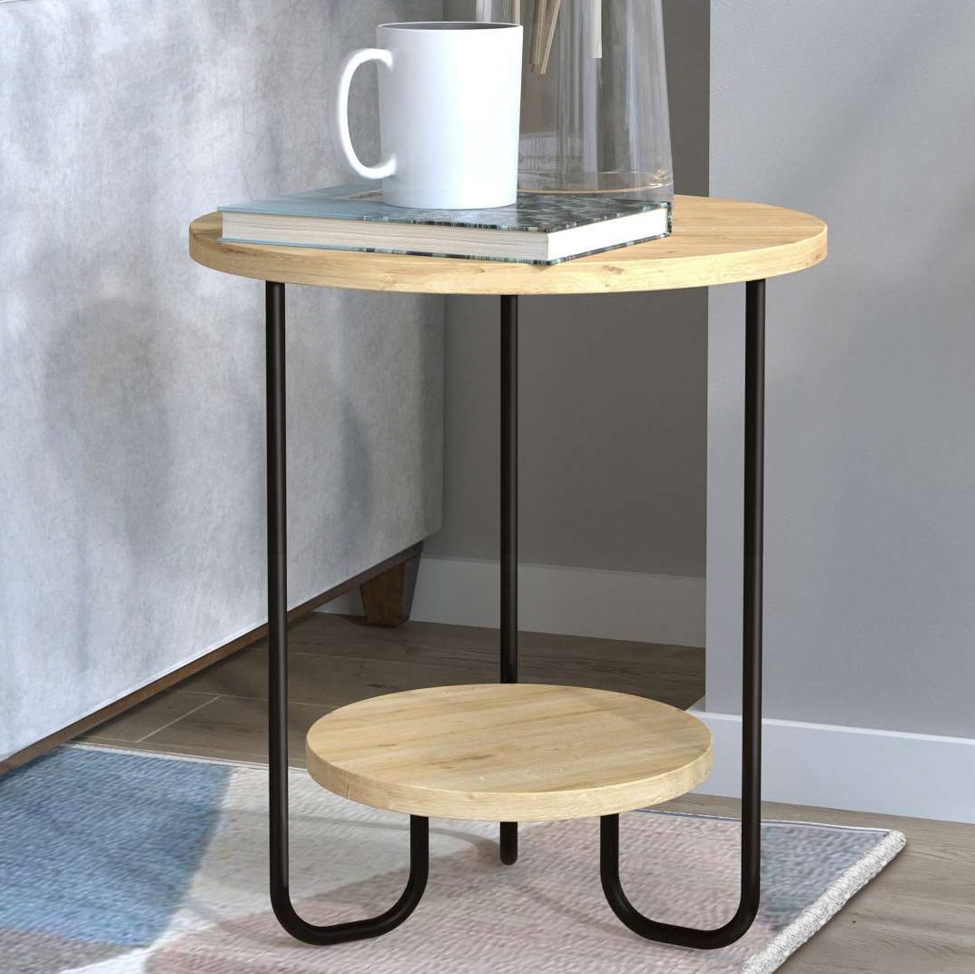 Corro Side Table Sapphire Oak - Sapphire Oak