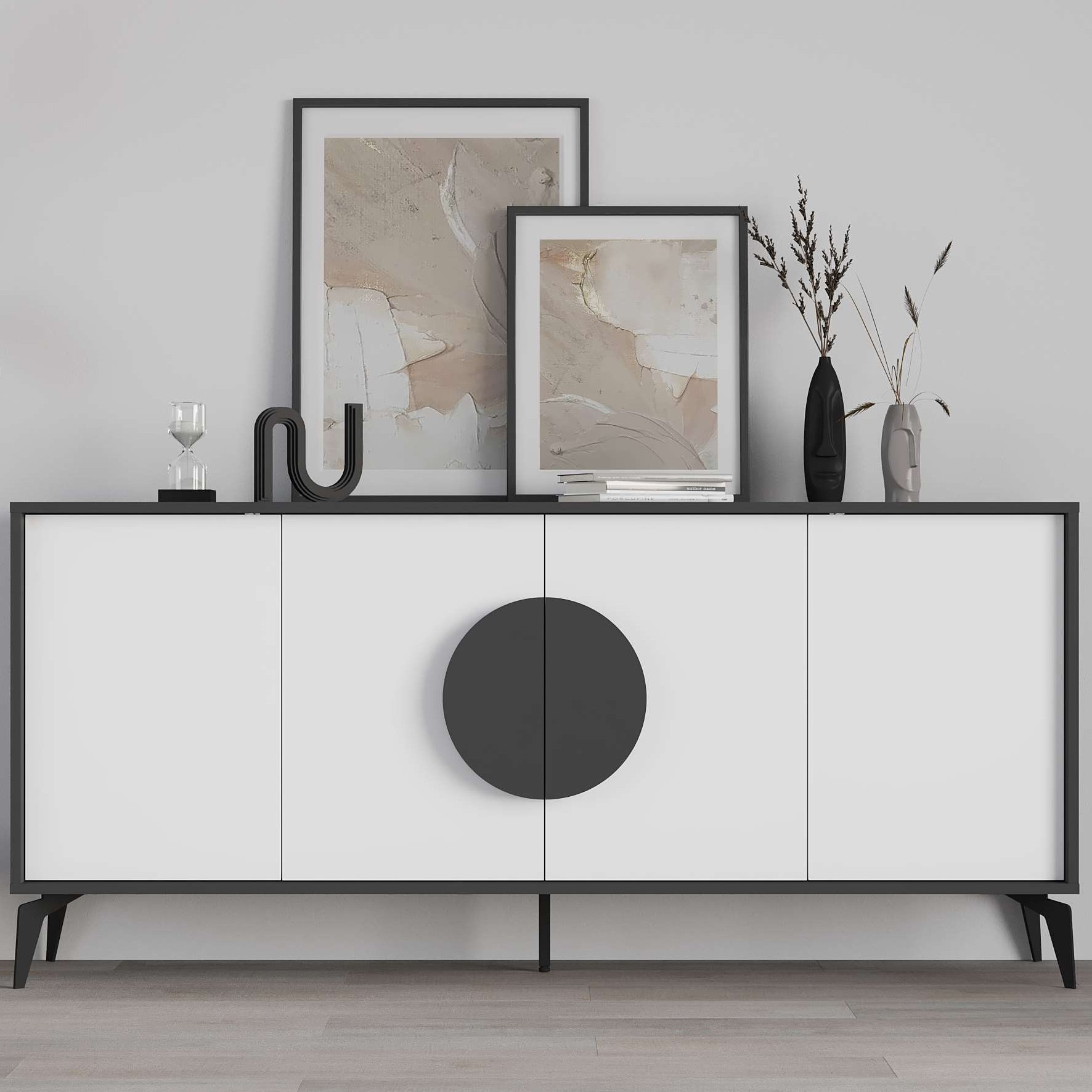 Gora Console 180cm Anthracite - White